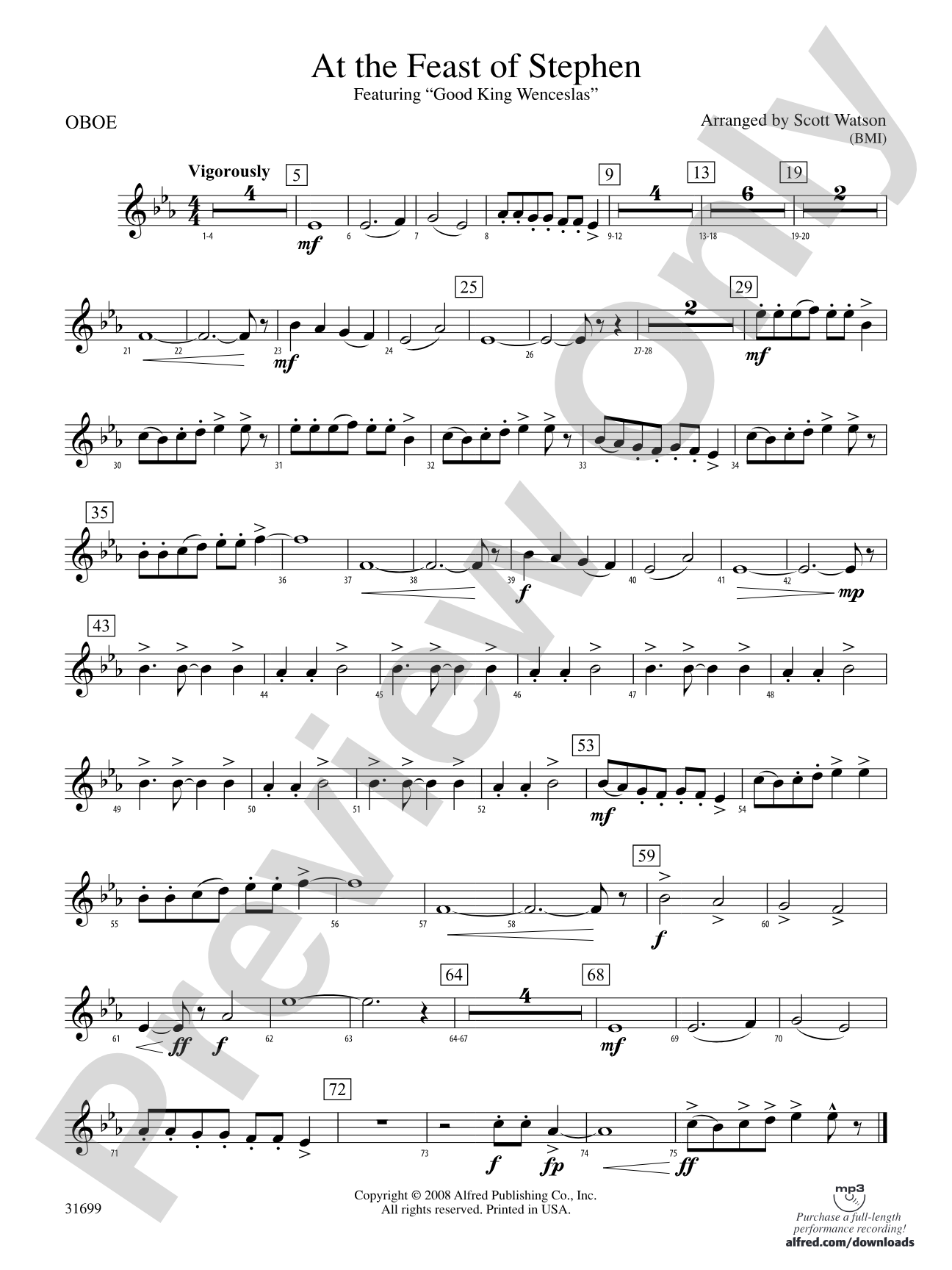 At the Feast of Stephen: Oboe