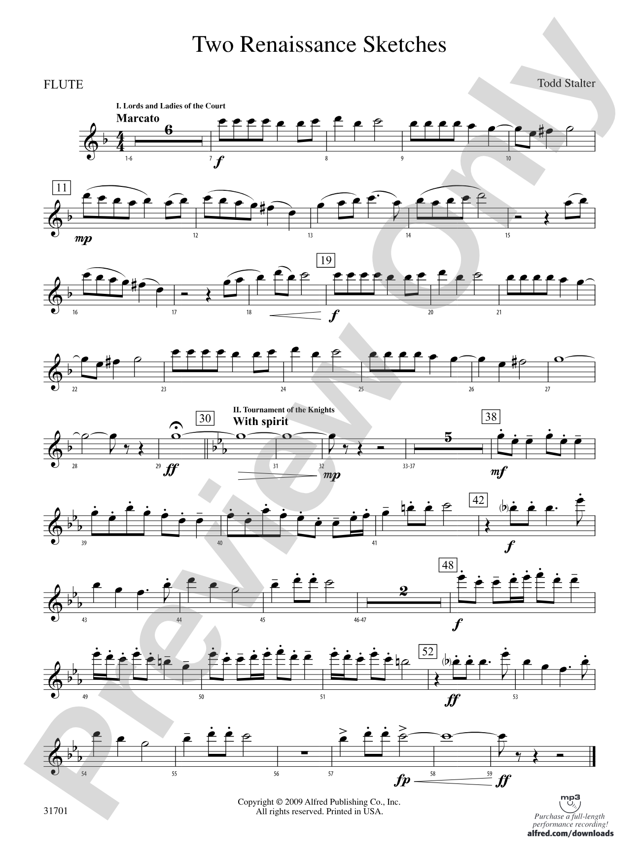 Two Renaissance Sketches: Flute