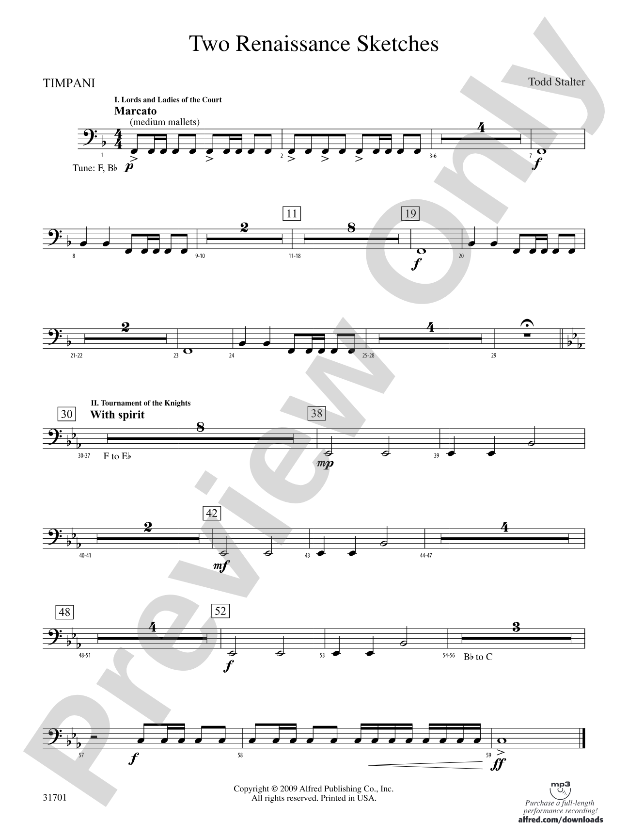 Two Renaissance Sketches: Timpani