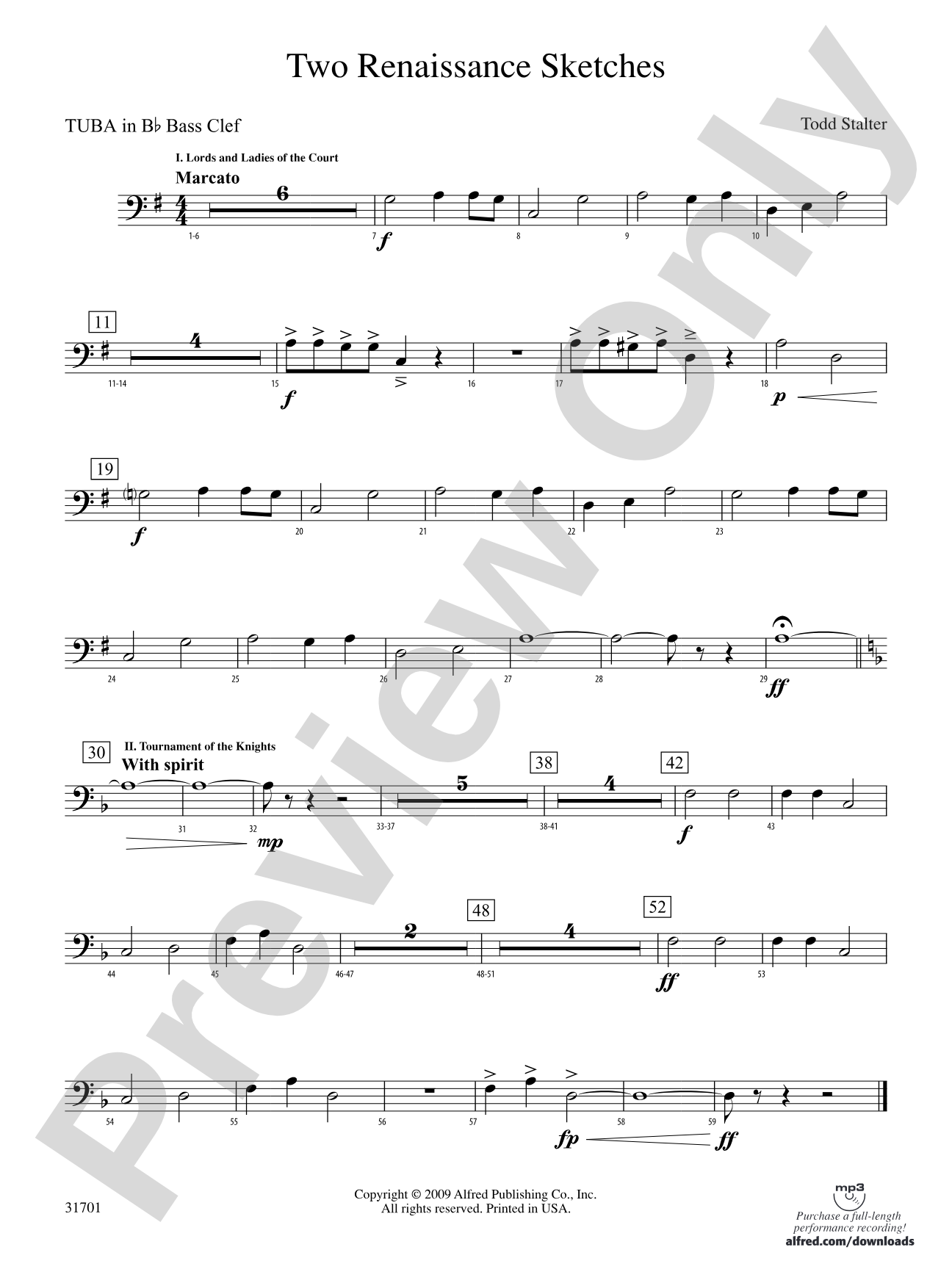 Two Renaissance Sketches: (wp) B-flat Tuba B.C.