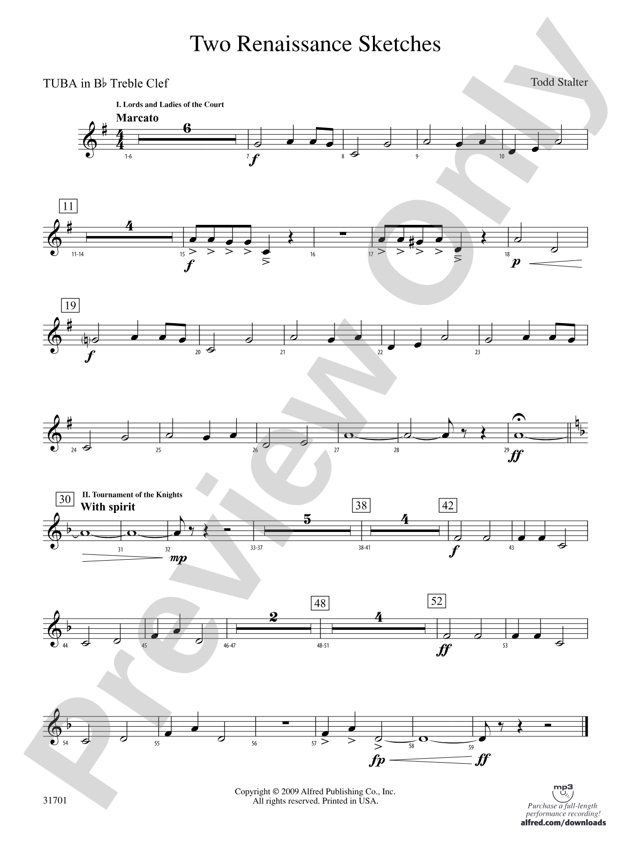 Two Renaissance Sketches: (wp) B-flat Tuba T.C.