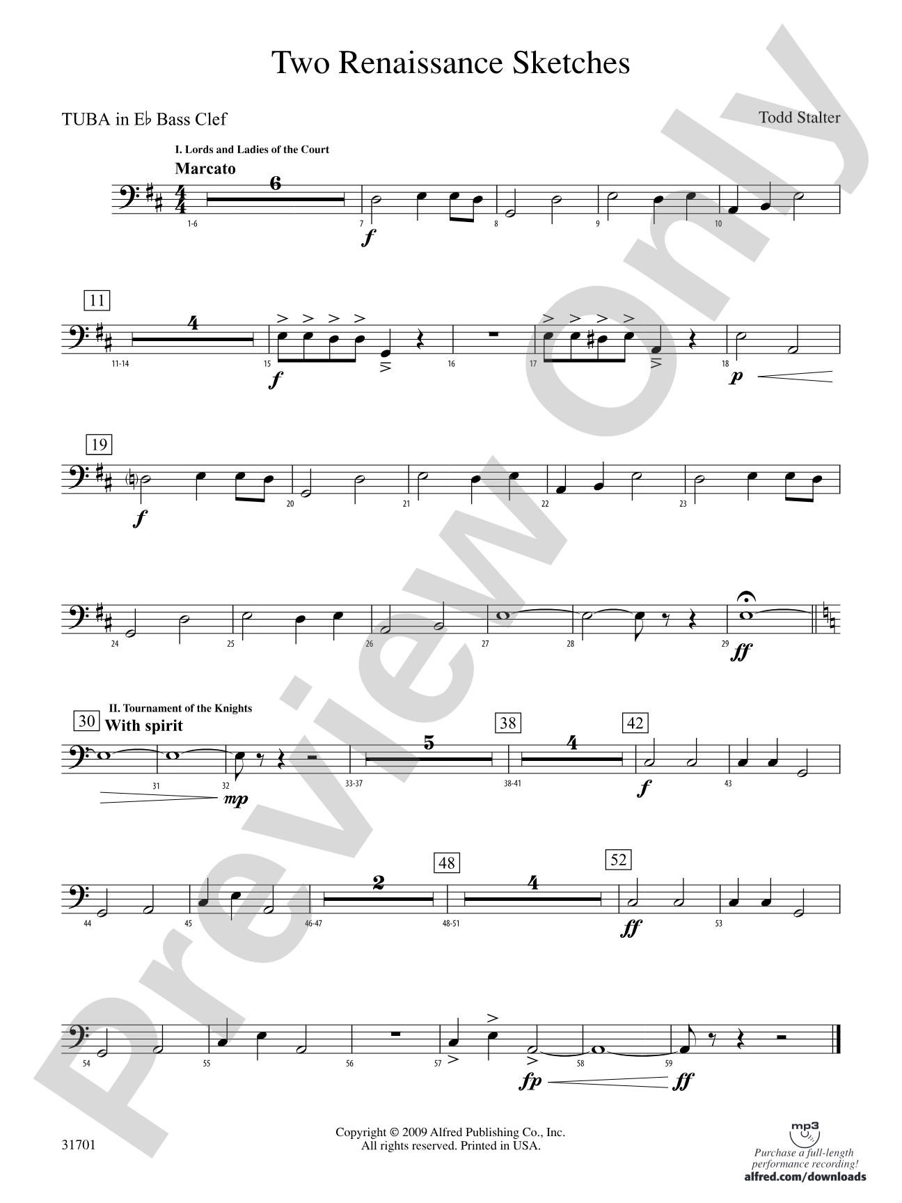 Two Renaissance Sketches: (wp) E-flat Tuba B.C.