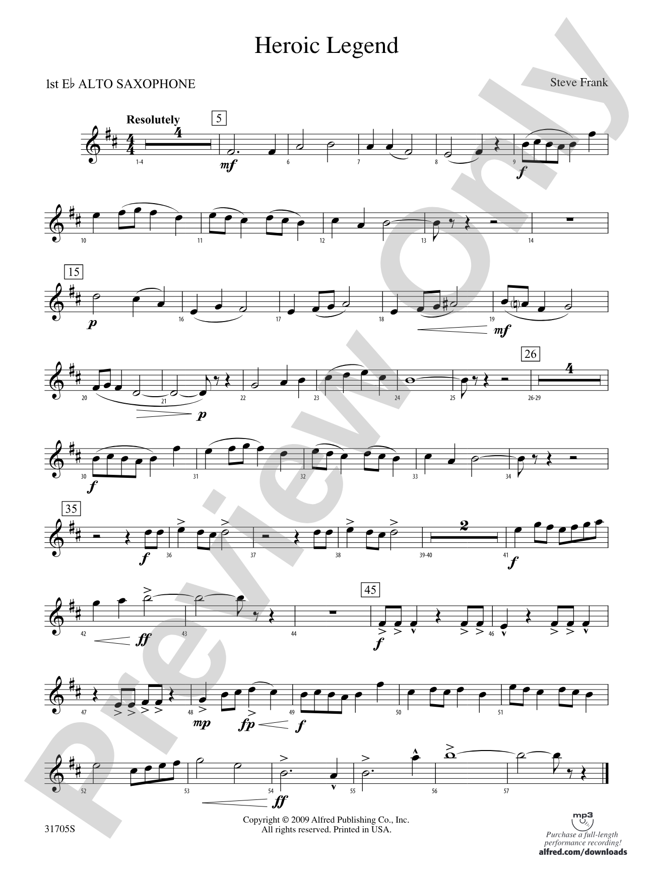 Heroic Legend: E-flat Alto Saxophone