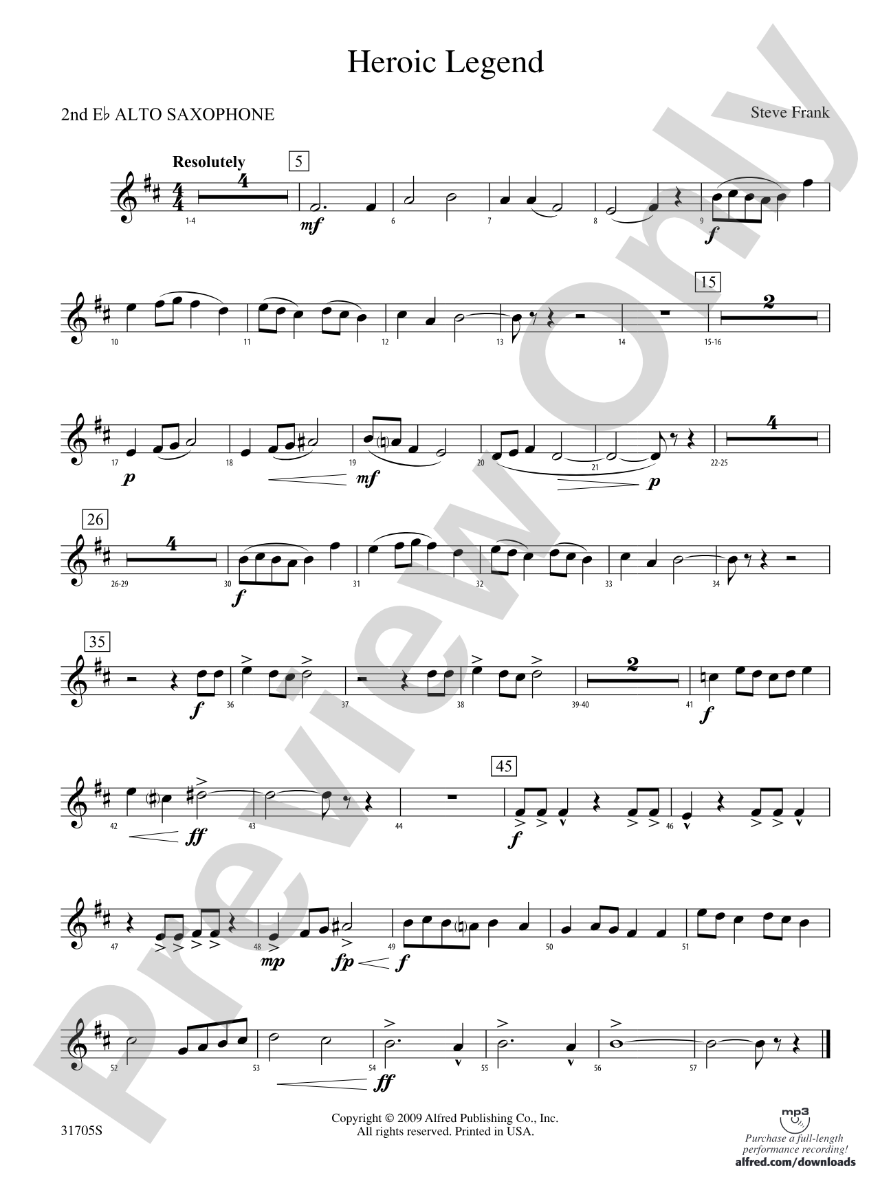 Heroic Legend: 2nd E-flat Alto Saxophone