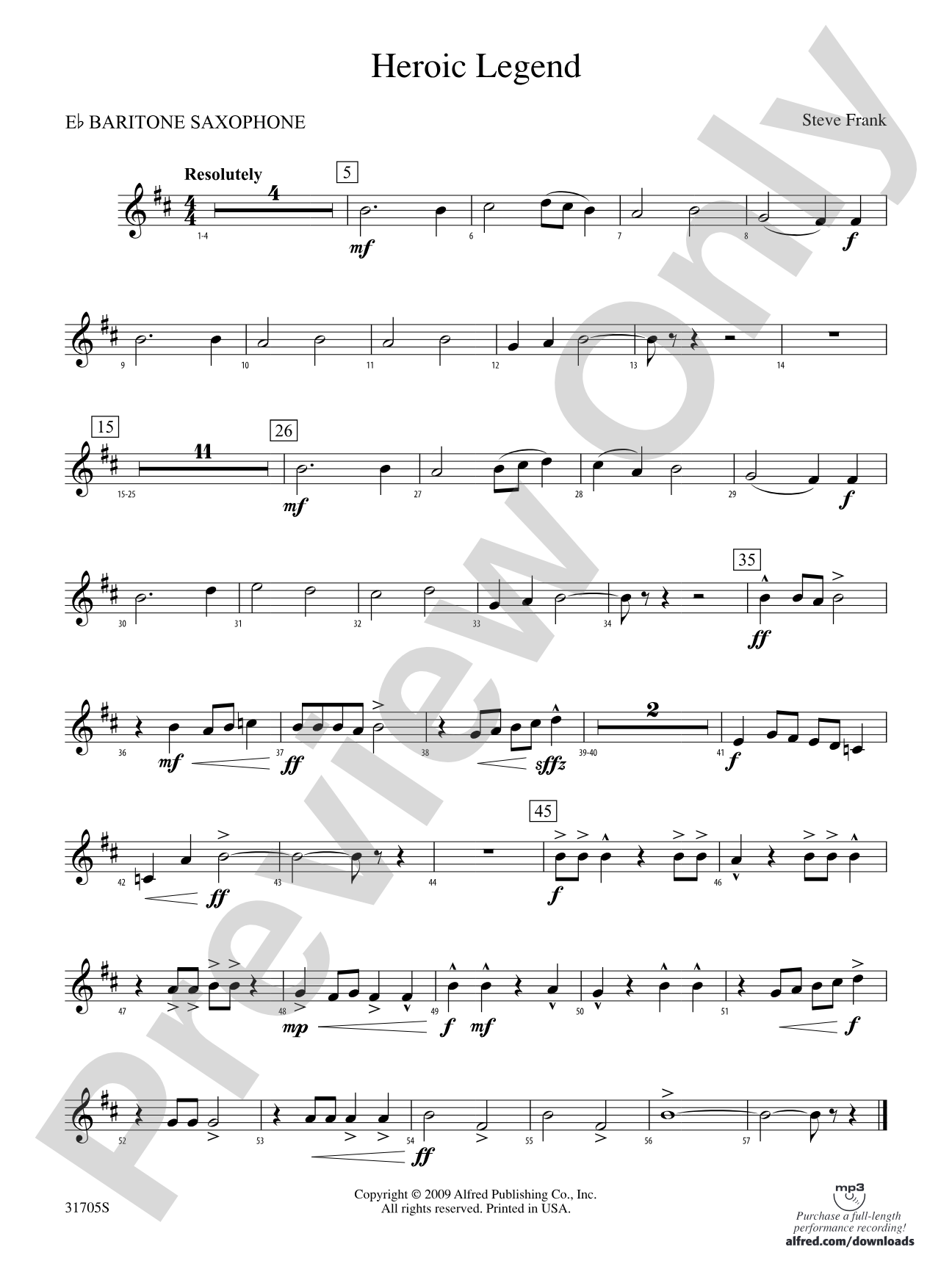Heroic Legend: E-flat Baritone Saxophone