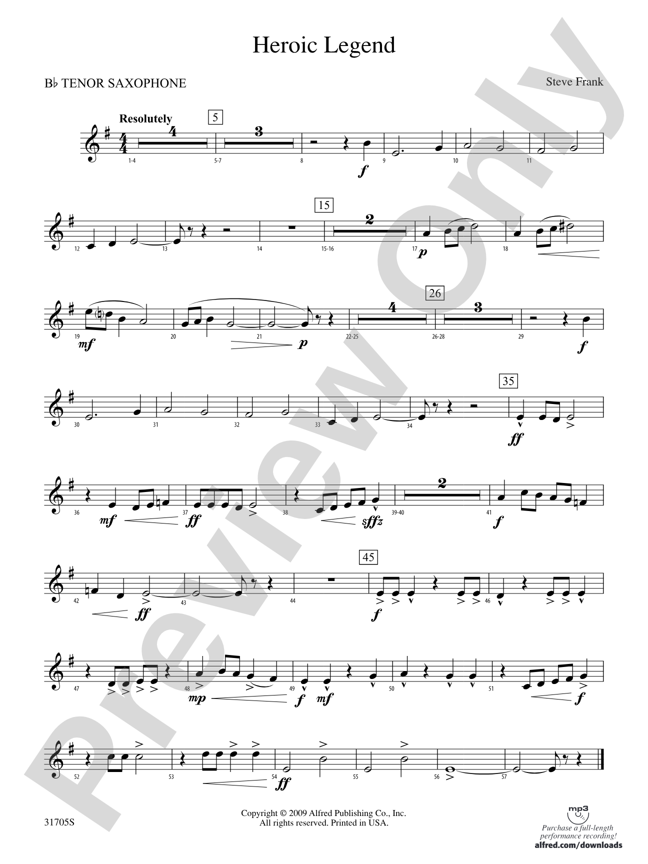 Heroic Legend: B-flat Tenor Saxophone