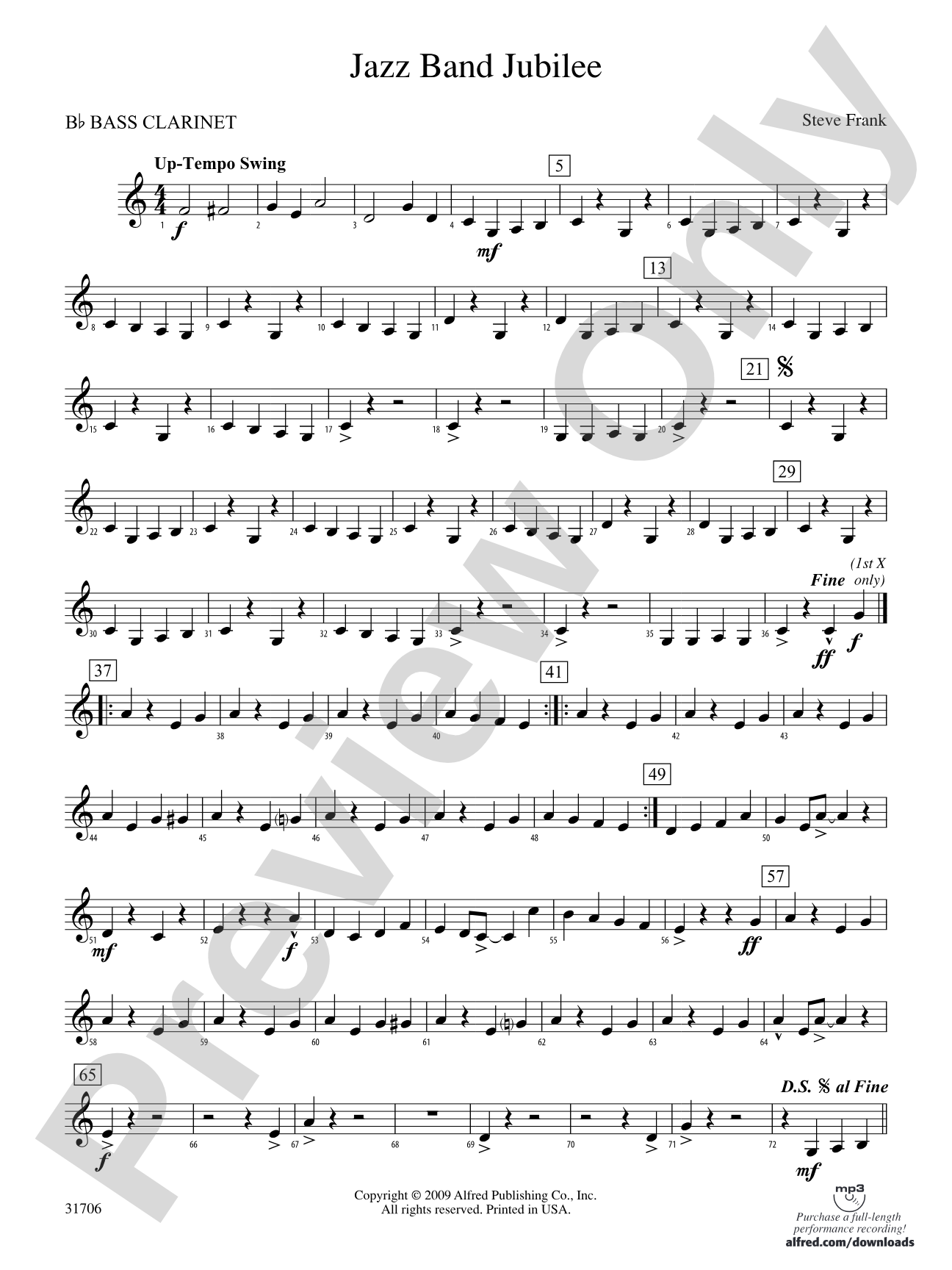 Jazz Band Jubilee: B-flat Bass Clarinet