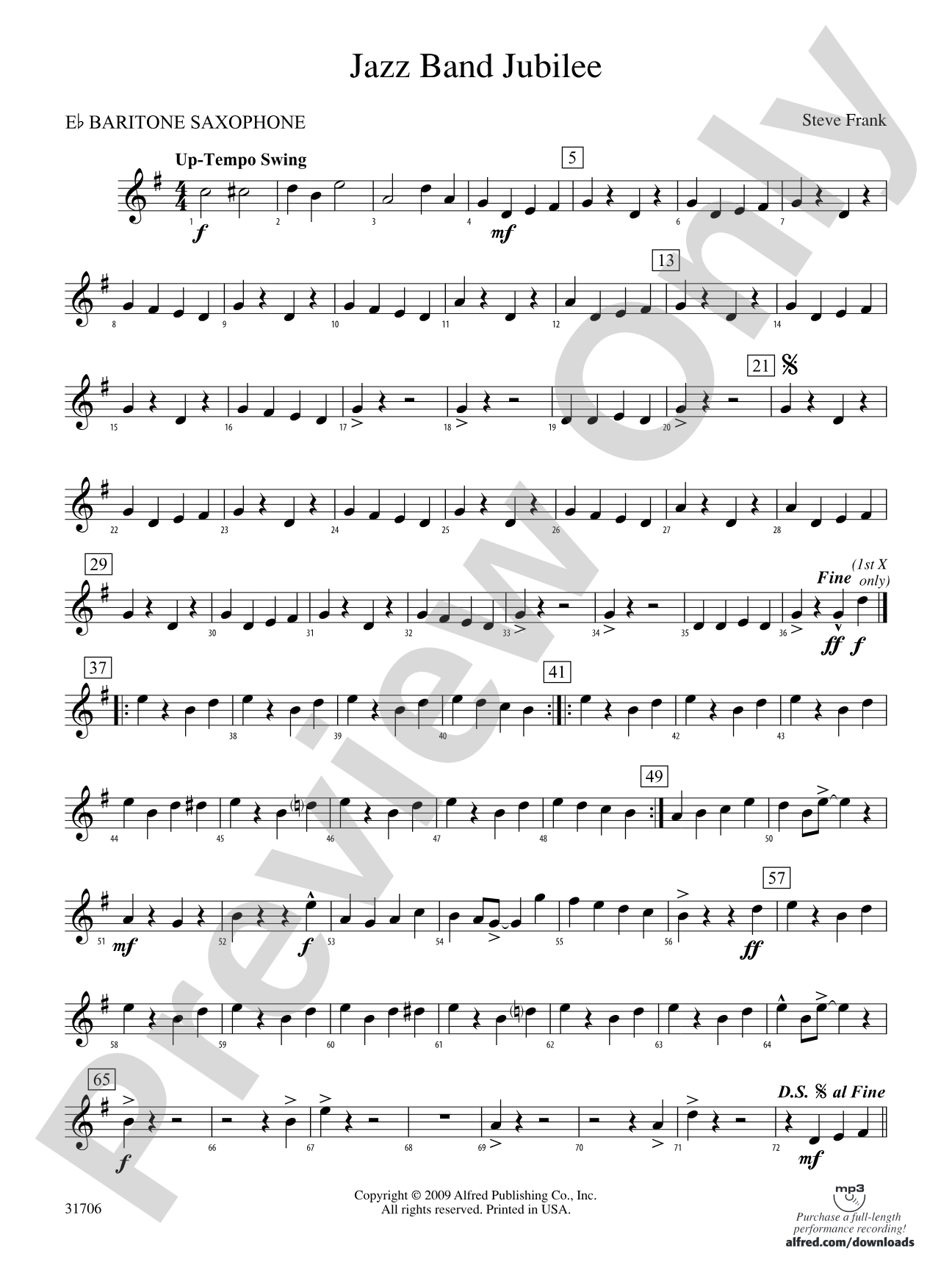 Jazz Band Jubilee: E-flat Baritone Saxophone