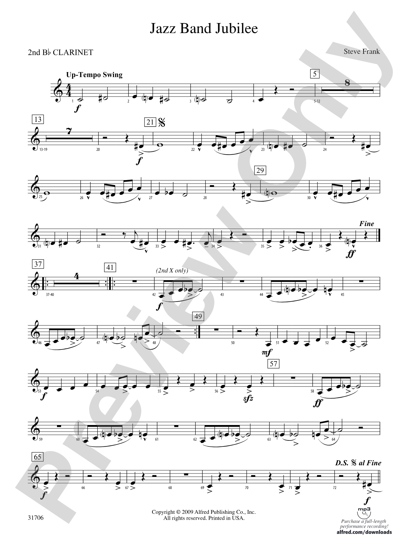 Jazz Band Jubilee: 2nd B-flat Clarinet