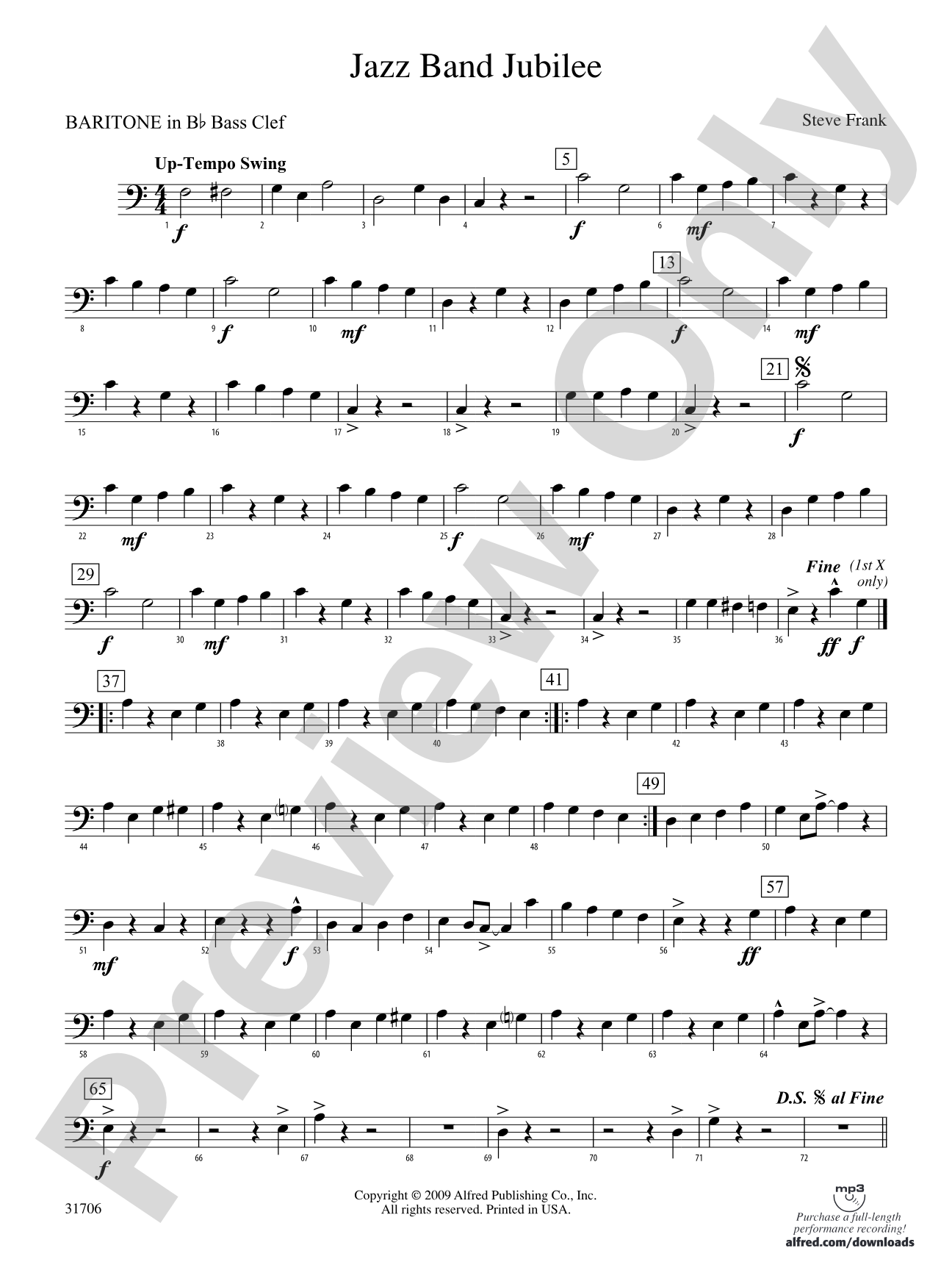 Jazz Band Jubilee: (wp) B-flat Baritone B.C.