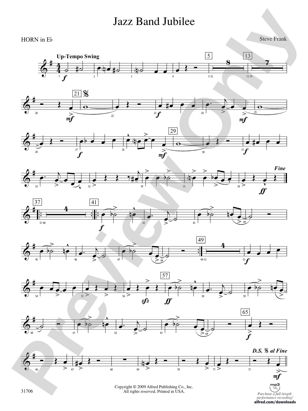 Jazz Band Jubilee: (wp) 1st Horn in E-flat