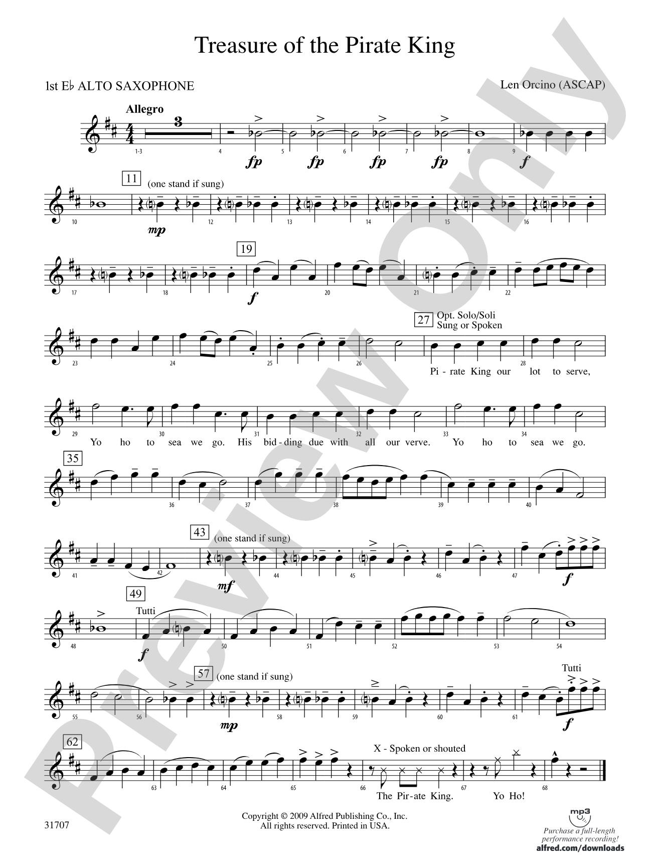 Treasure of the Pirate King: E-flat Alto Saxophone