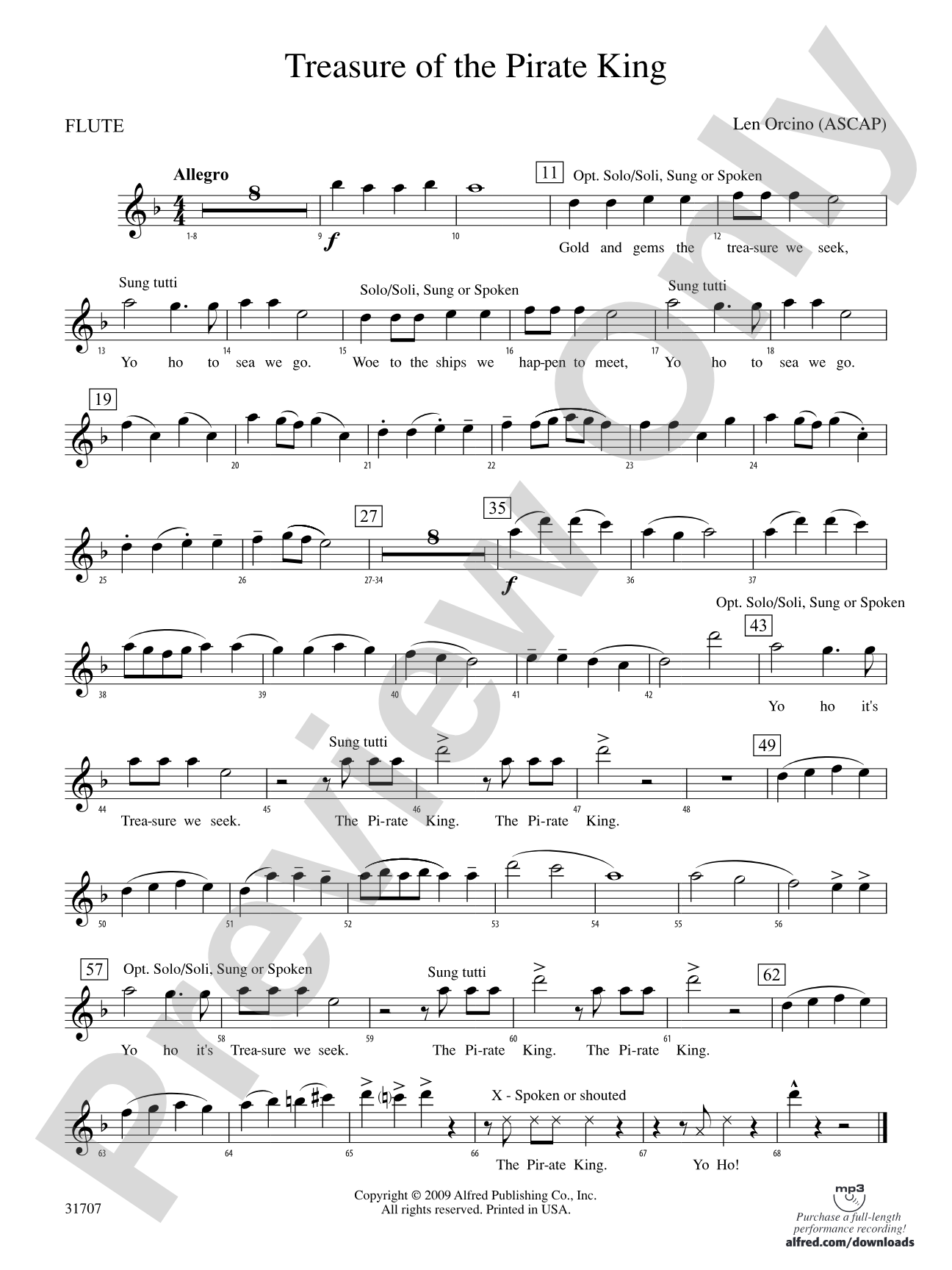 Treasure of the Pirate King: Flute