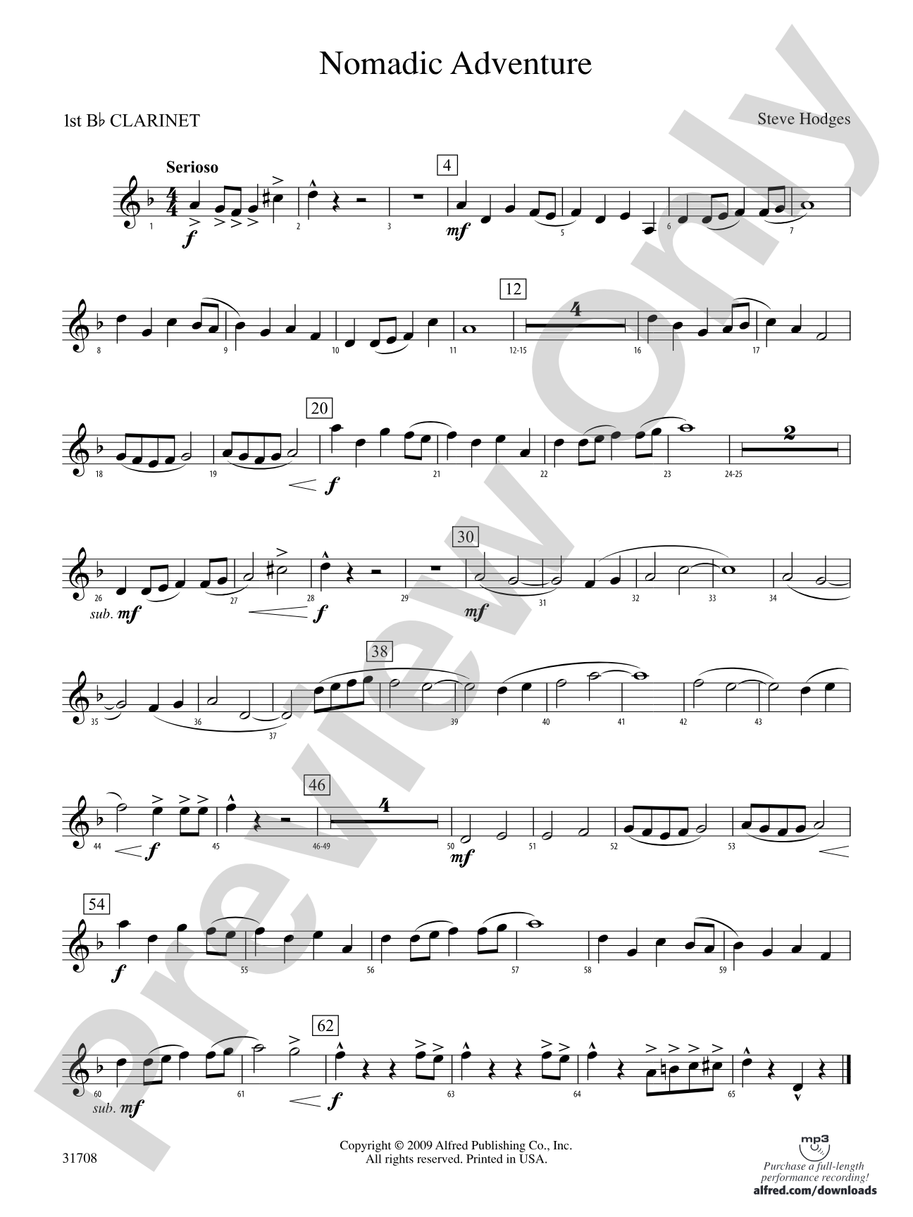 Nomadic Adventure: 1st B-flat Clarinet