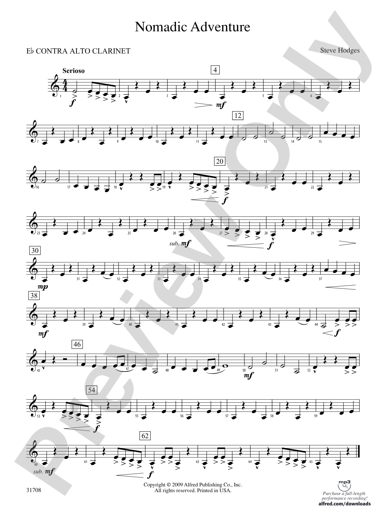 Nomadic Adventure: (wp) E-flat Contrabass Clarinet
