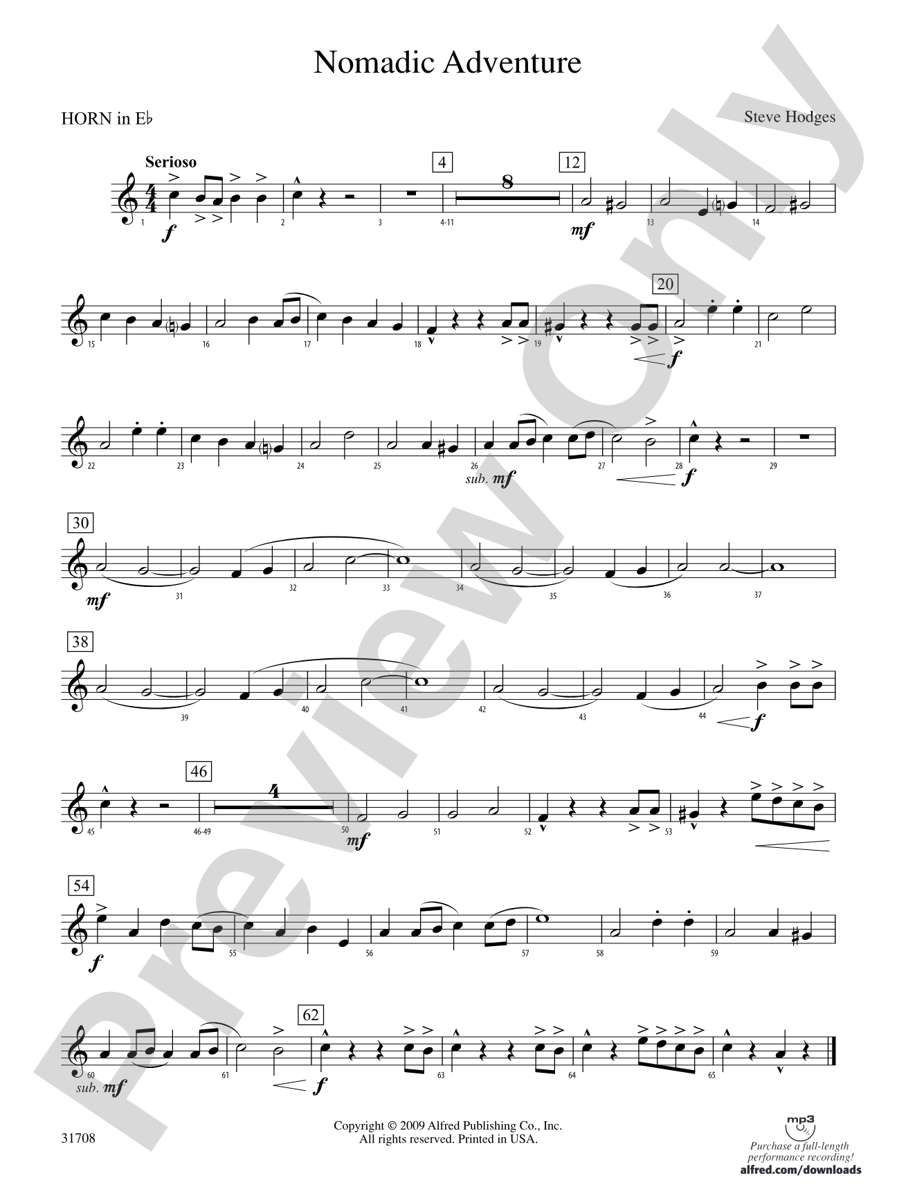 Nomadic Adventure: (wp) 1st Horn in E-flat