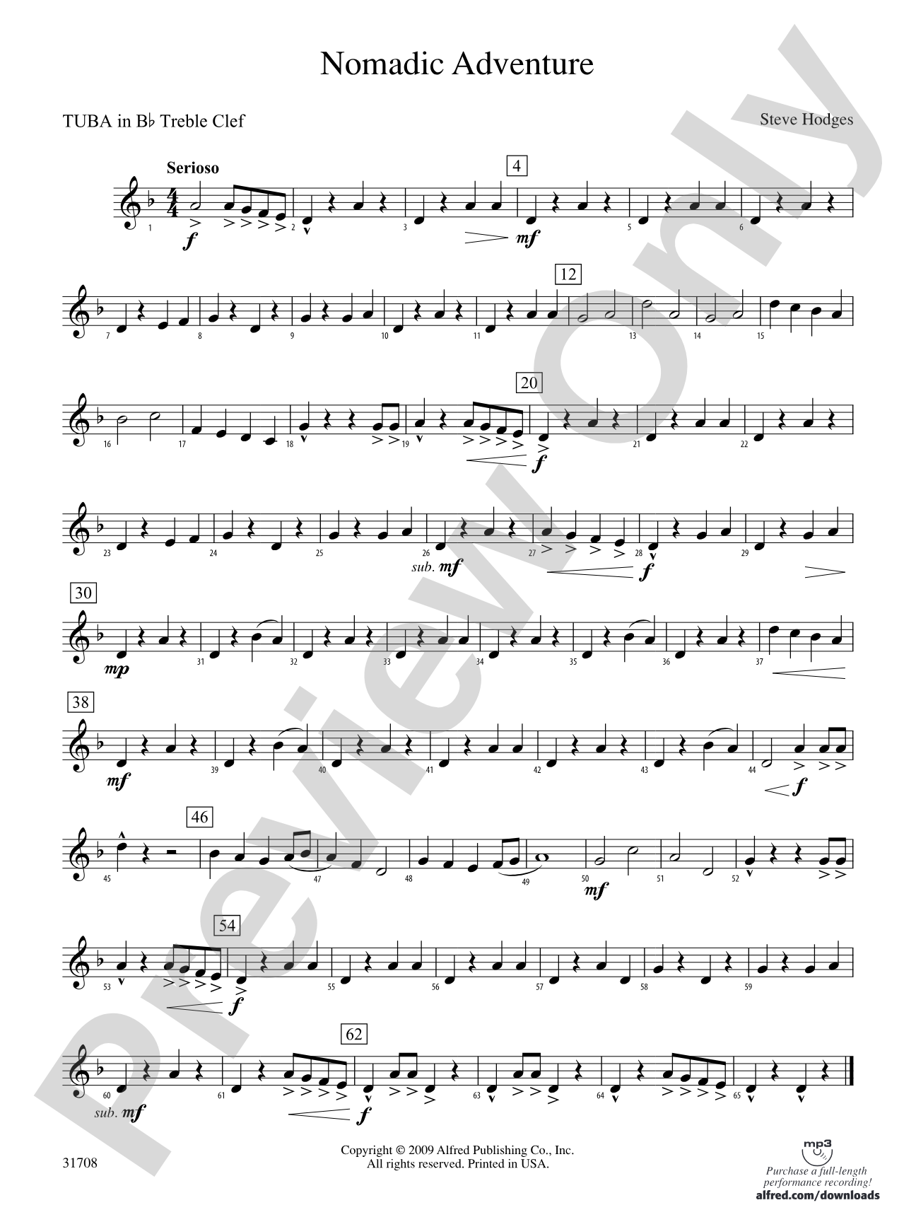 Nomadic Adventure: (wp) B-flat Tuba T.C.