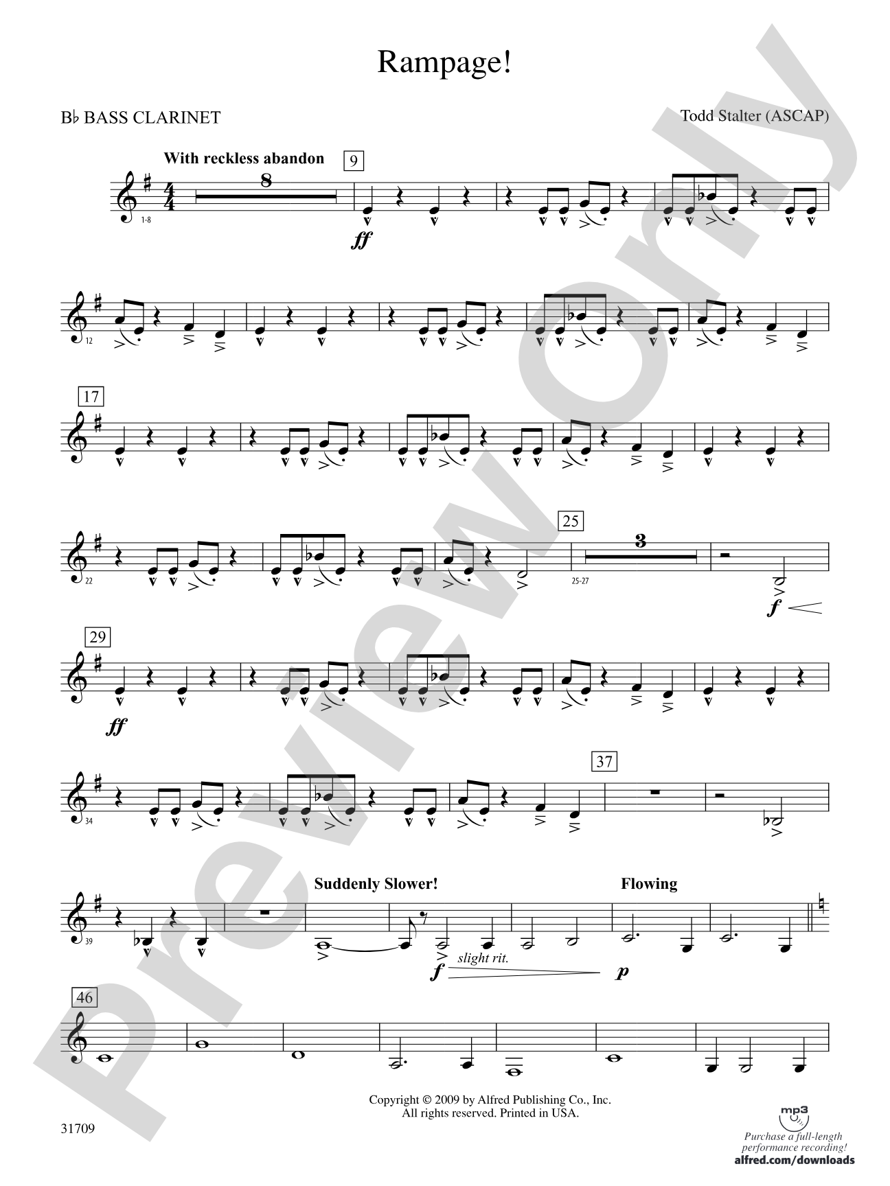 Rampage!: B-flat Bass Clarinet