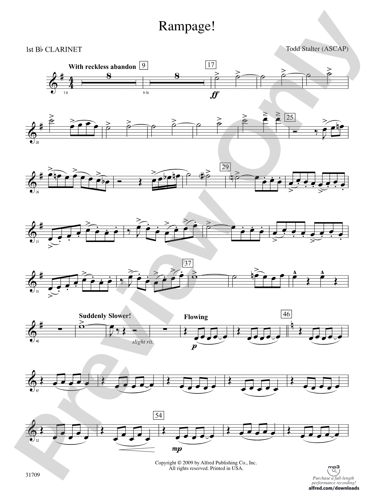 Rampage!: 1st B-flat Clarinet