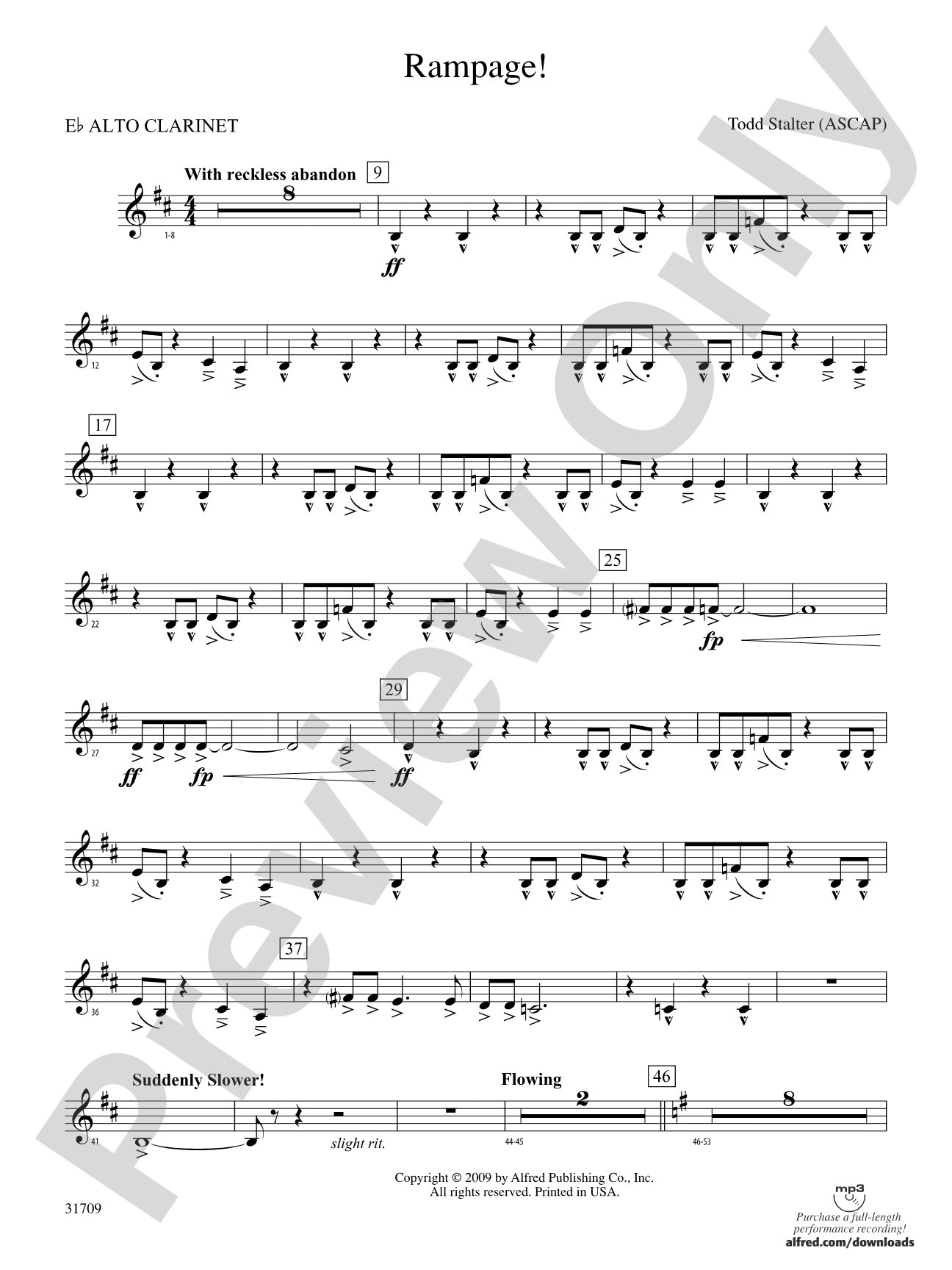 Rampage!: (wp) E-flat Alto Clarinet