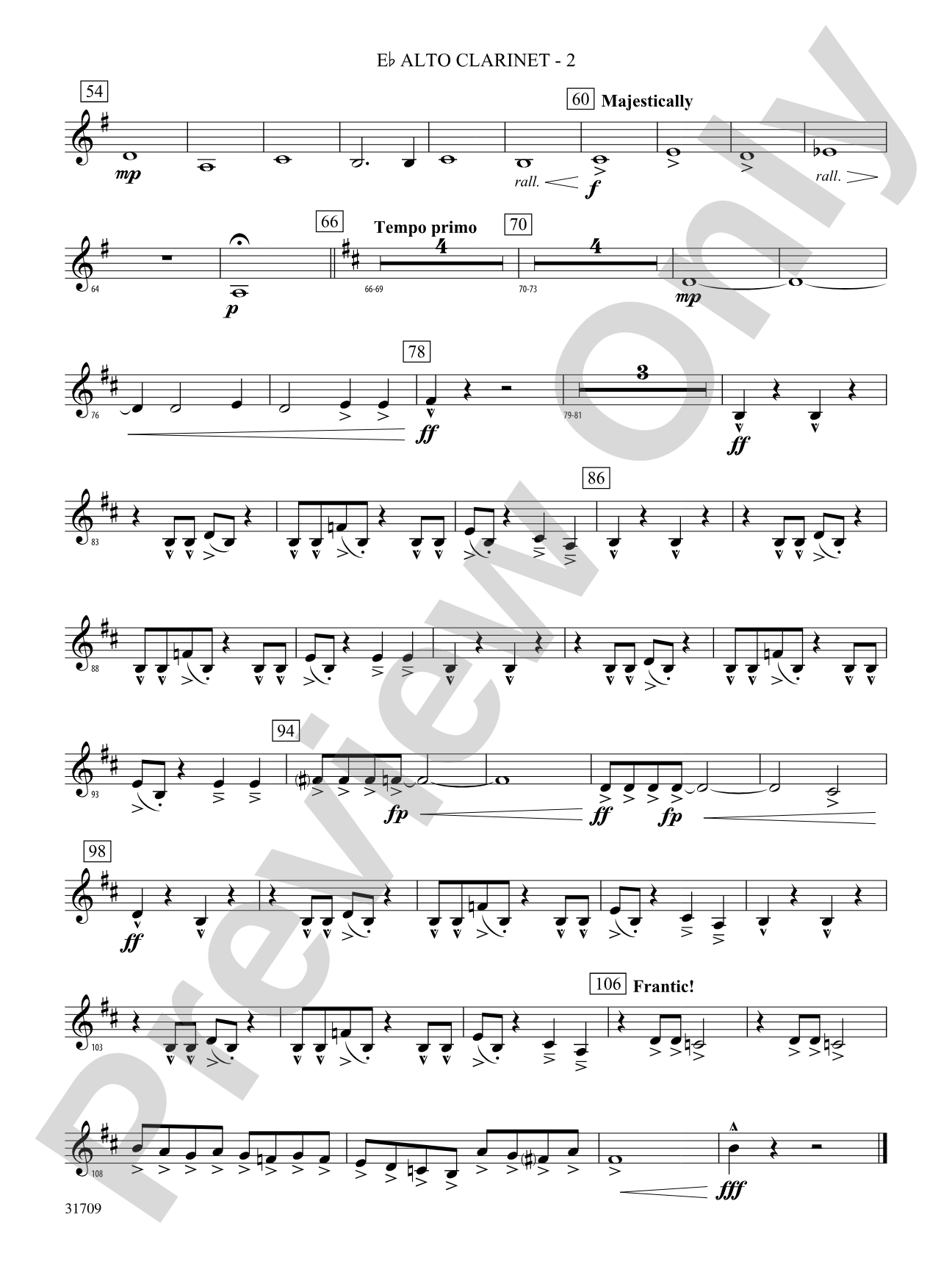 Rampage!: (wp) E-flat Alto Clarinet