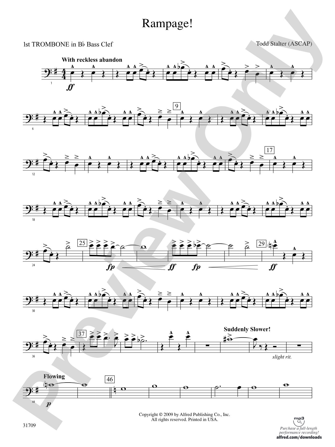 Rampage!: (wp) 1st B-flat Trombone B.C.