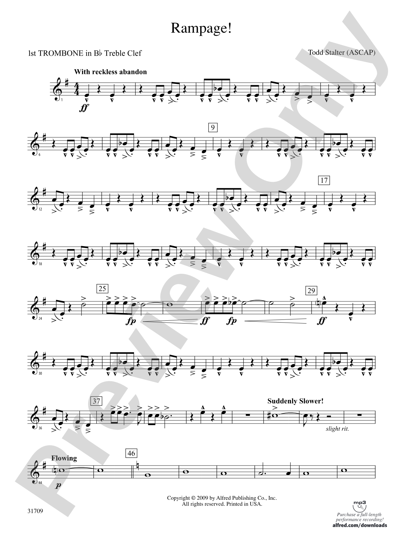 Rampage!: (wp) 1st B-flat Trombone T.C.