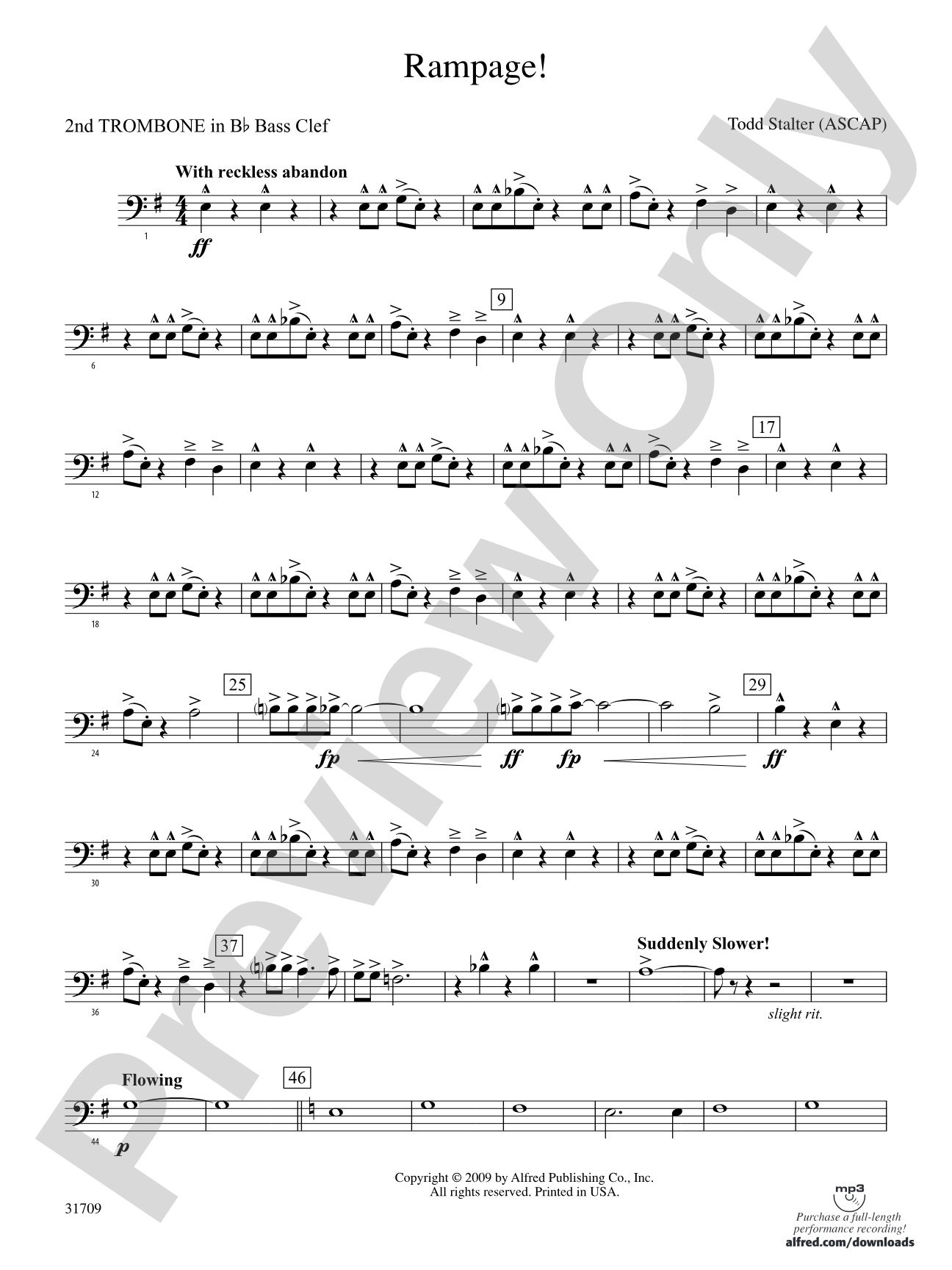 Rampage!: (wp) 2nd B-flat Trombone B.C.