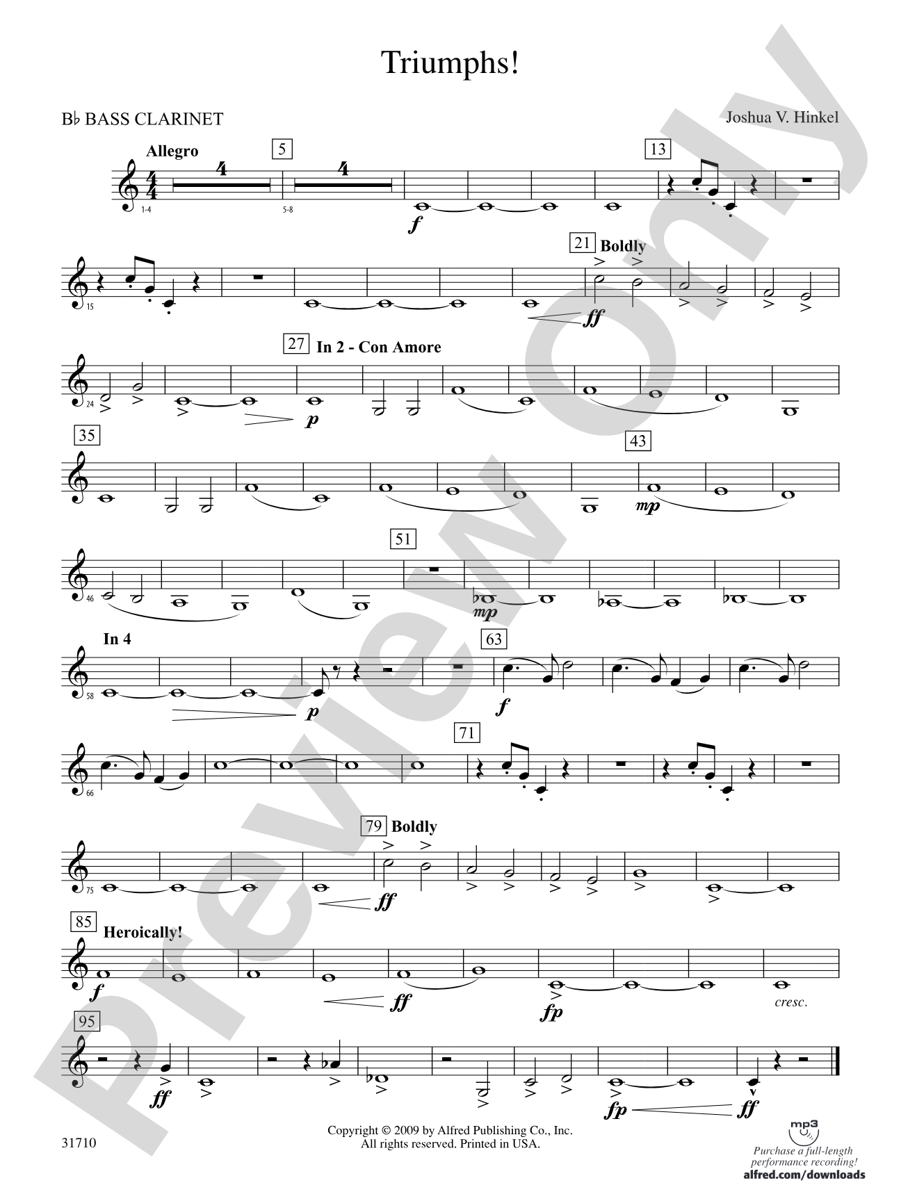 Triumphs!: B-flat Bass Clarinet