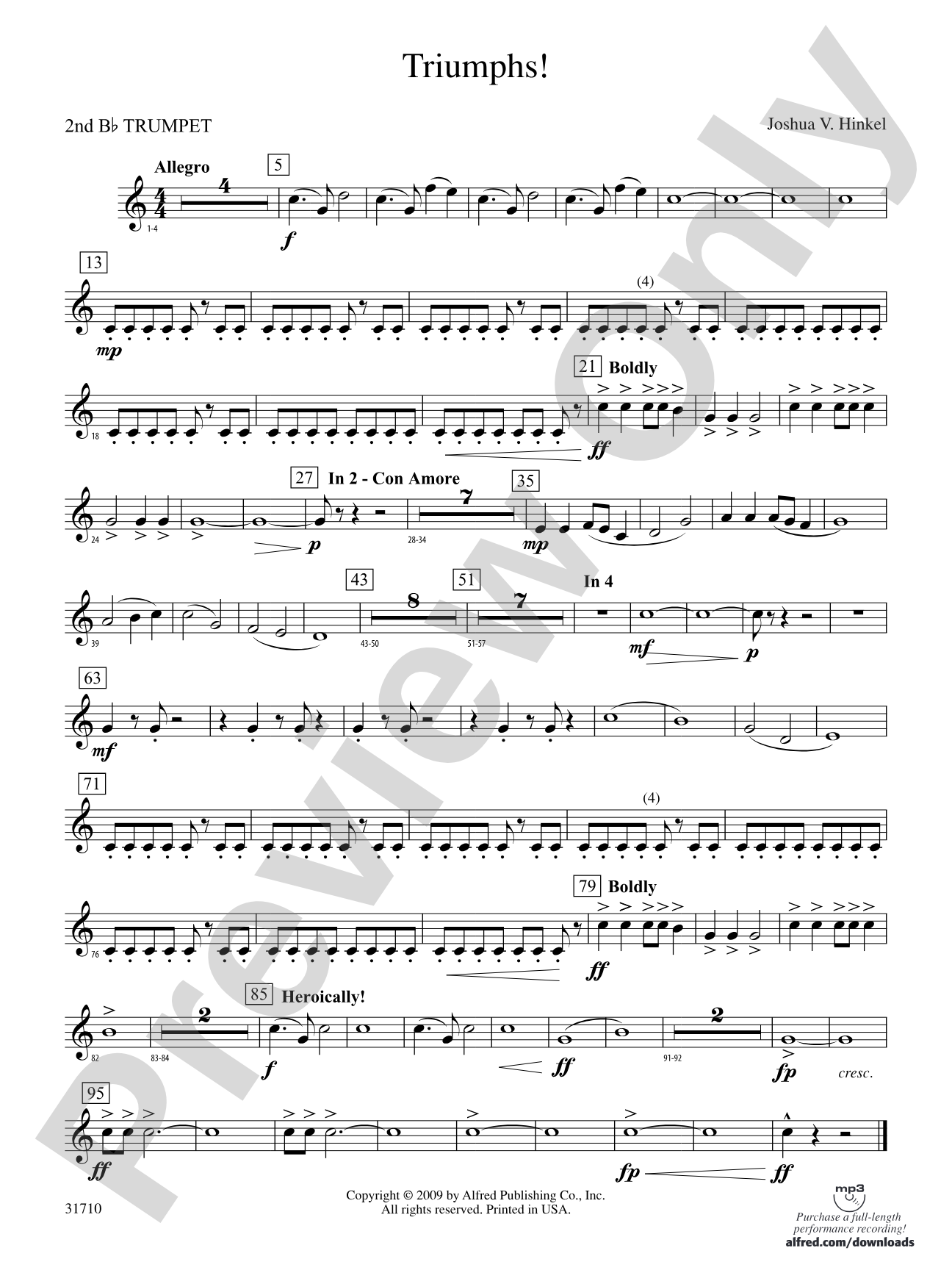 Triumphs!: 2nd B-flat Trumpet