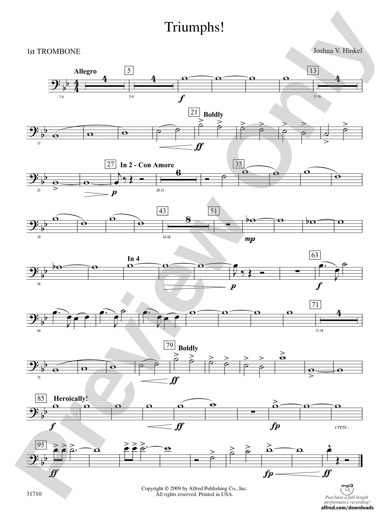 Triumphs!: 1st Trombone