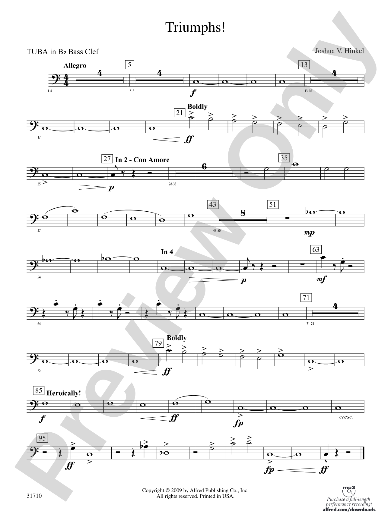 Triumphs!: (wp) B-flat Tuba B.C.