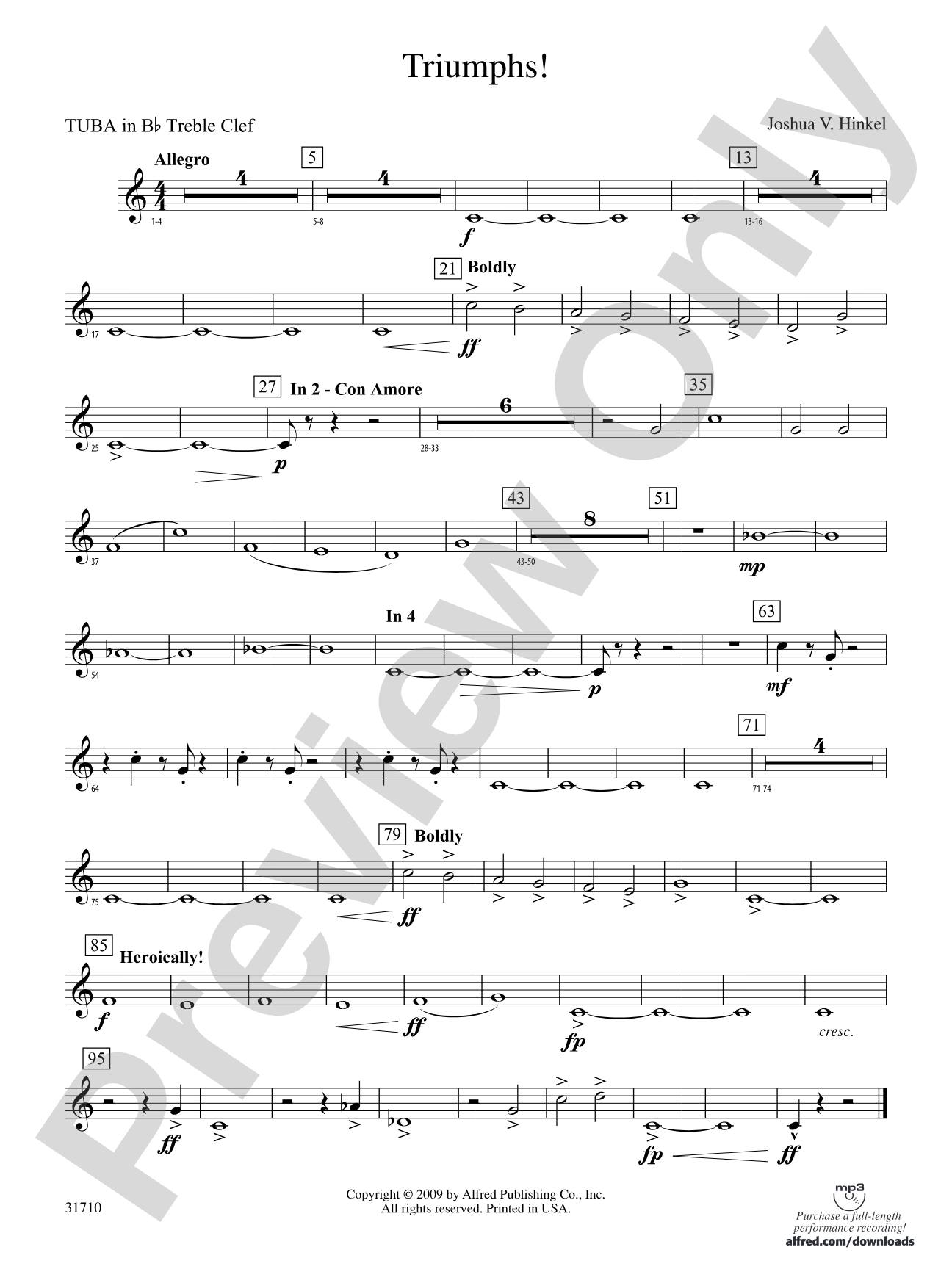 Triumphs!: (wp) B-flat Tuba T.C.