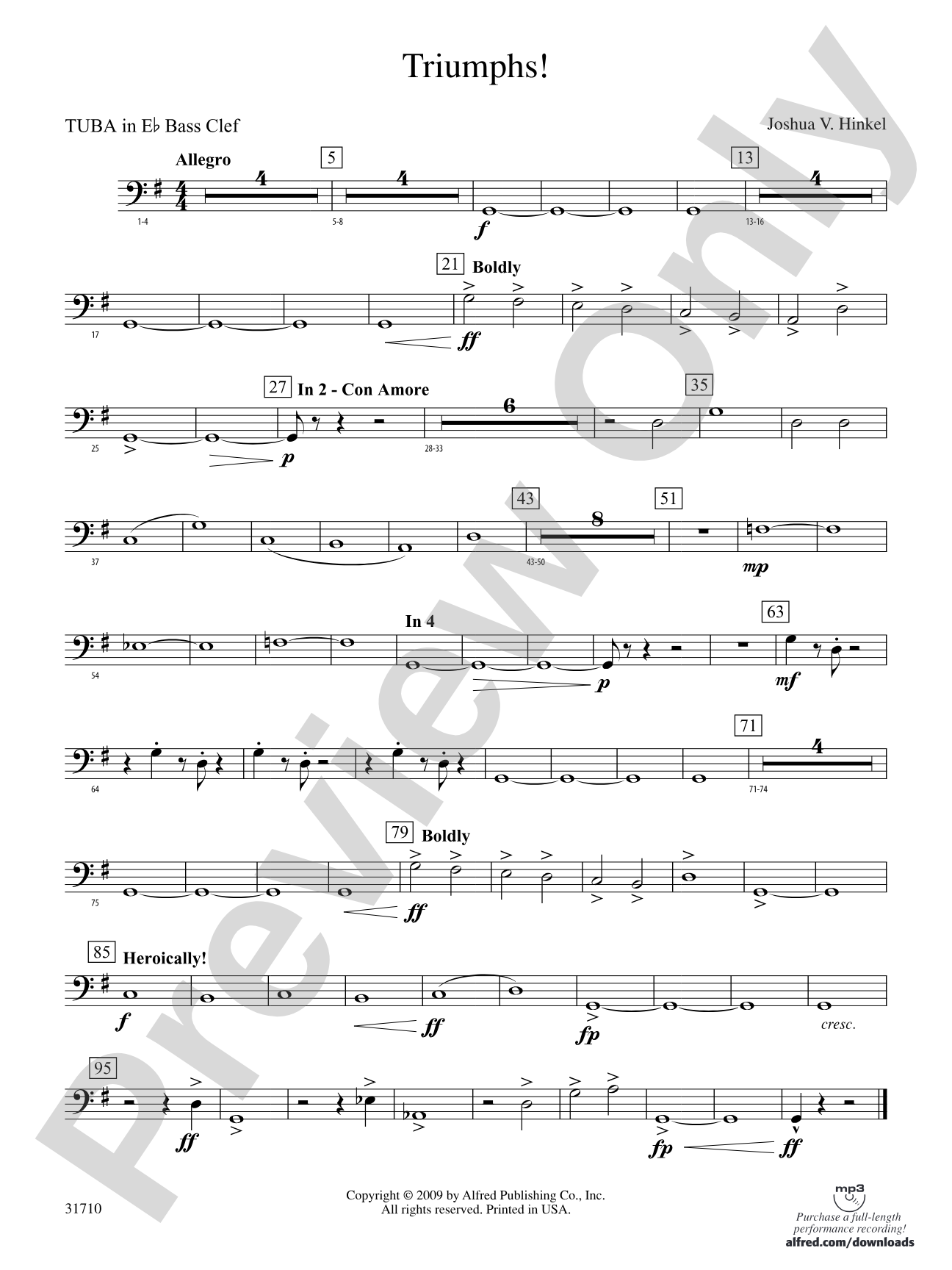 Triumphs!: (wp) E-flat Tuba B.C.