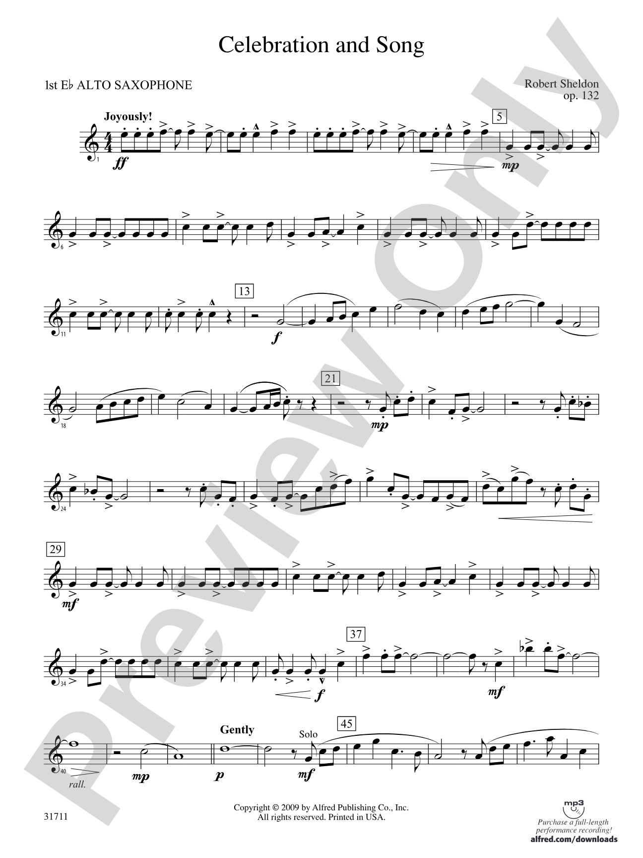 Celebration and Song: E-flat Alto Saxophone
