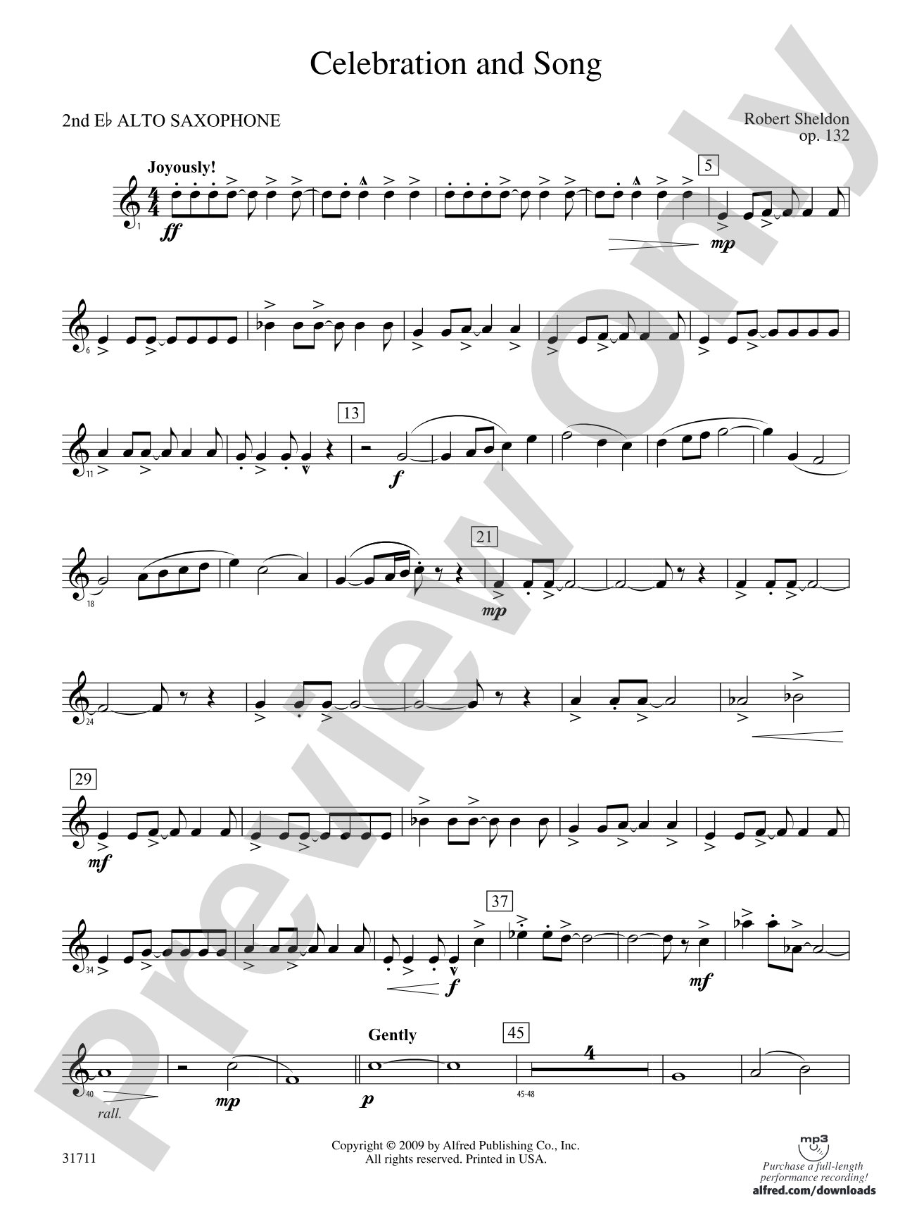Celebration and Song: 2nd E-flat Alto Saxophone