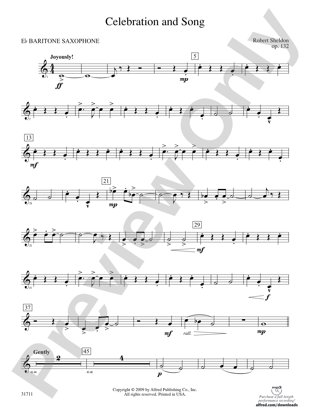 Celebration and Song: E-flat Baritone Saxophone