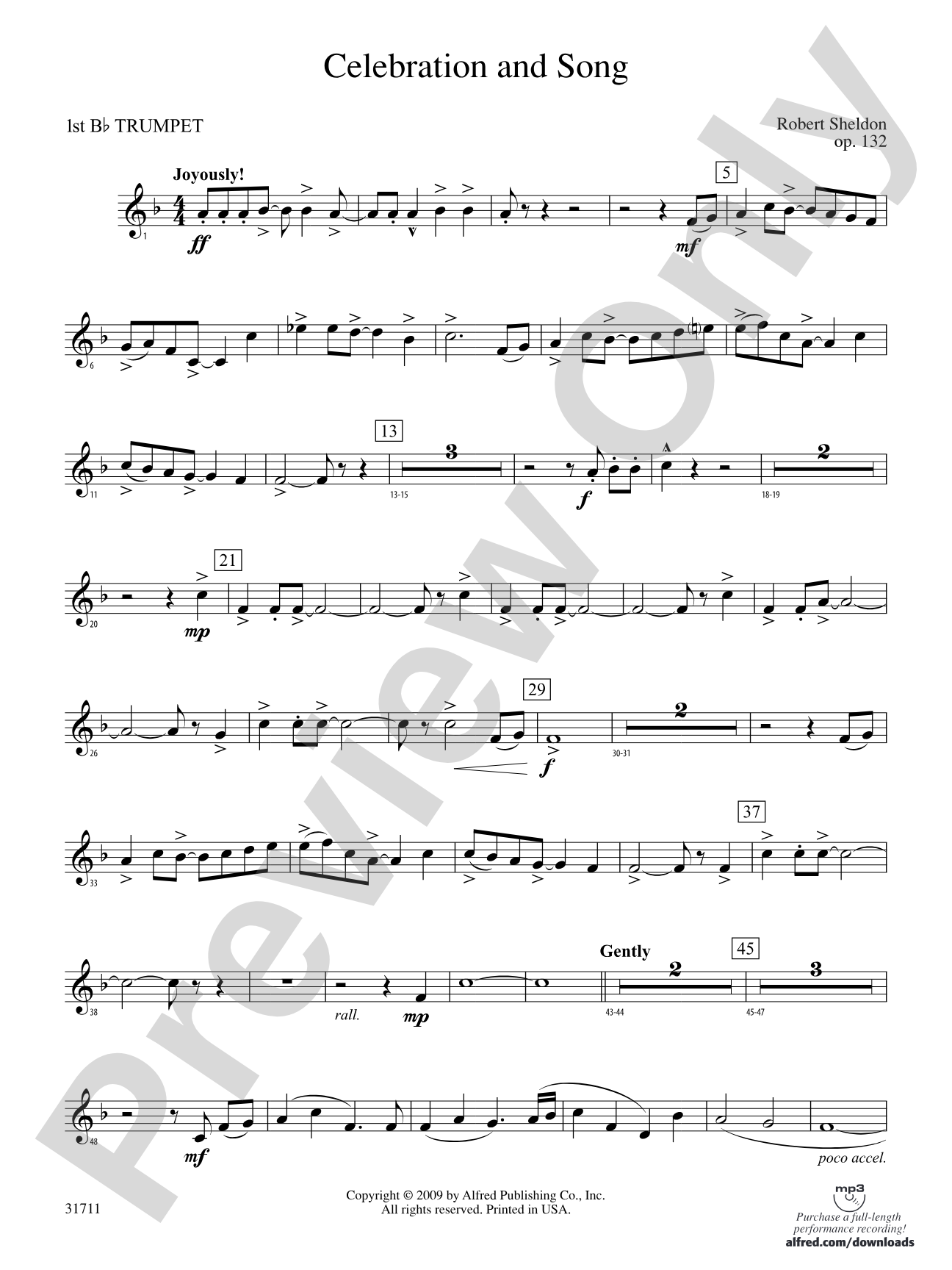 Celebration and Song: 1st B-flat Trumpet