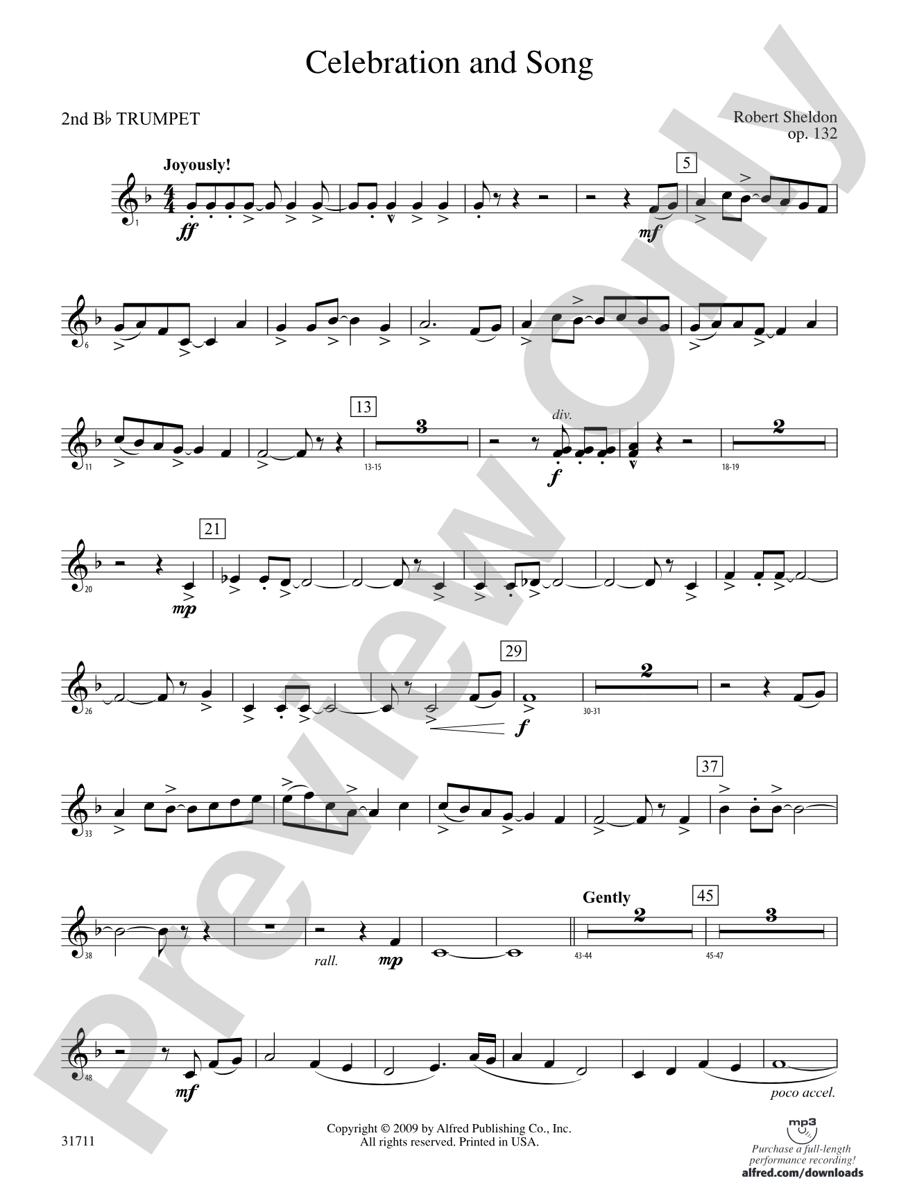 Celebration and Song: 2nd B-flat Trumpet