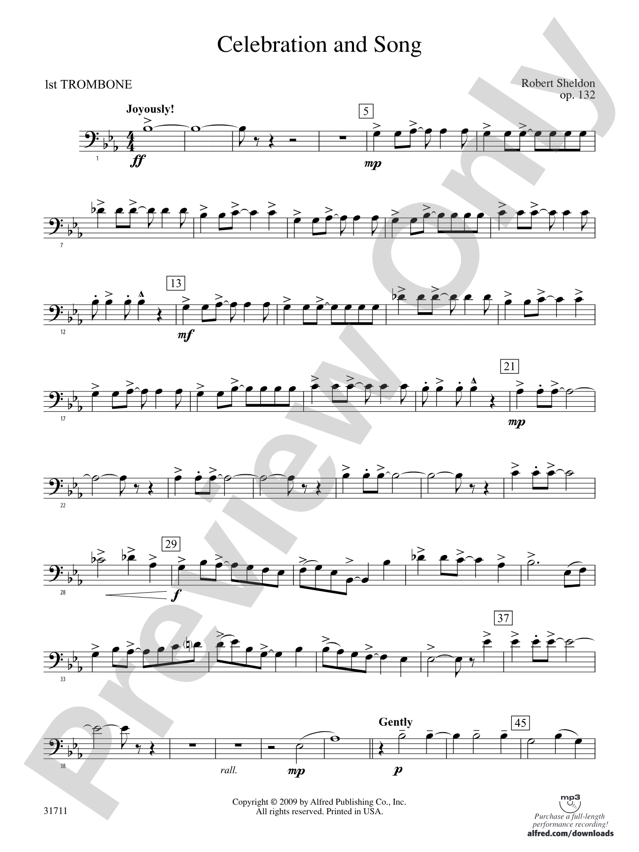 Celebration and Song: 1st Trombone