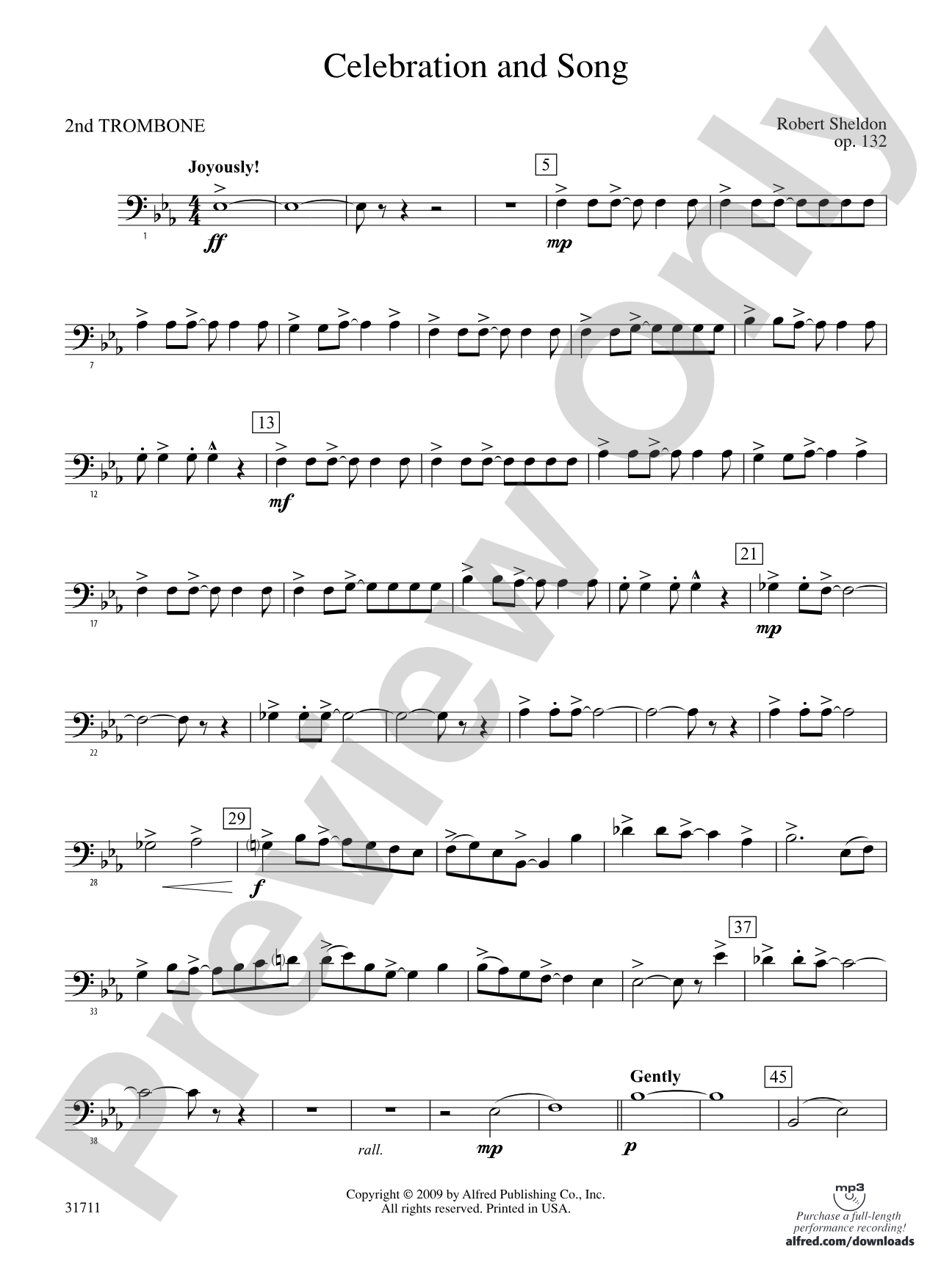 Celebration and Song: 2nd Trombone