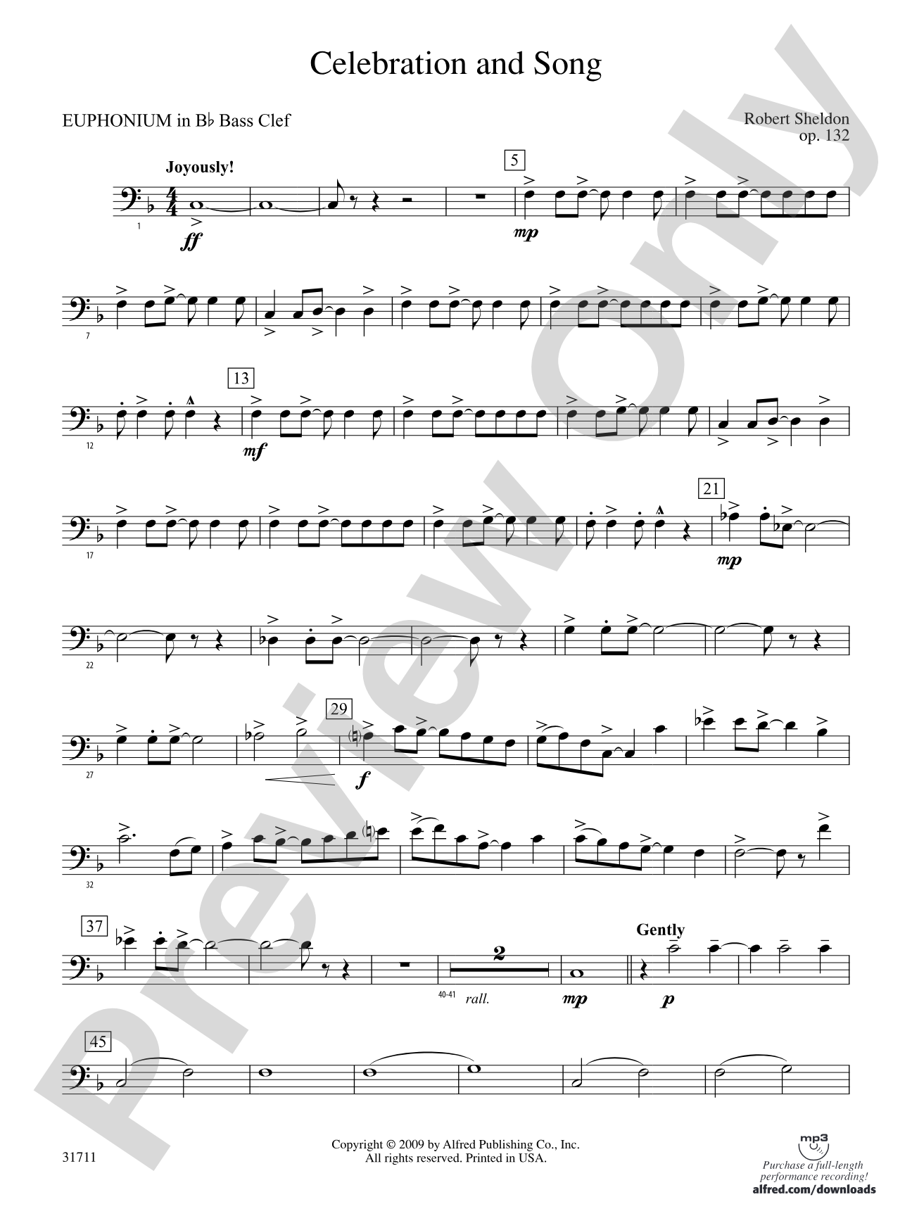 Celebration and Song: (wp) B-flat Baritone B.C.
