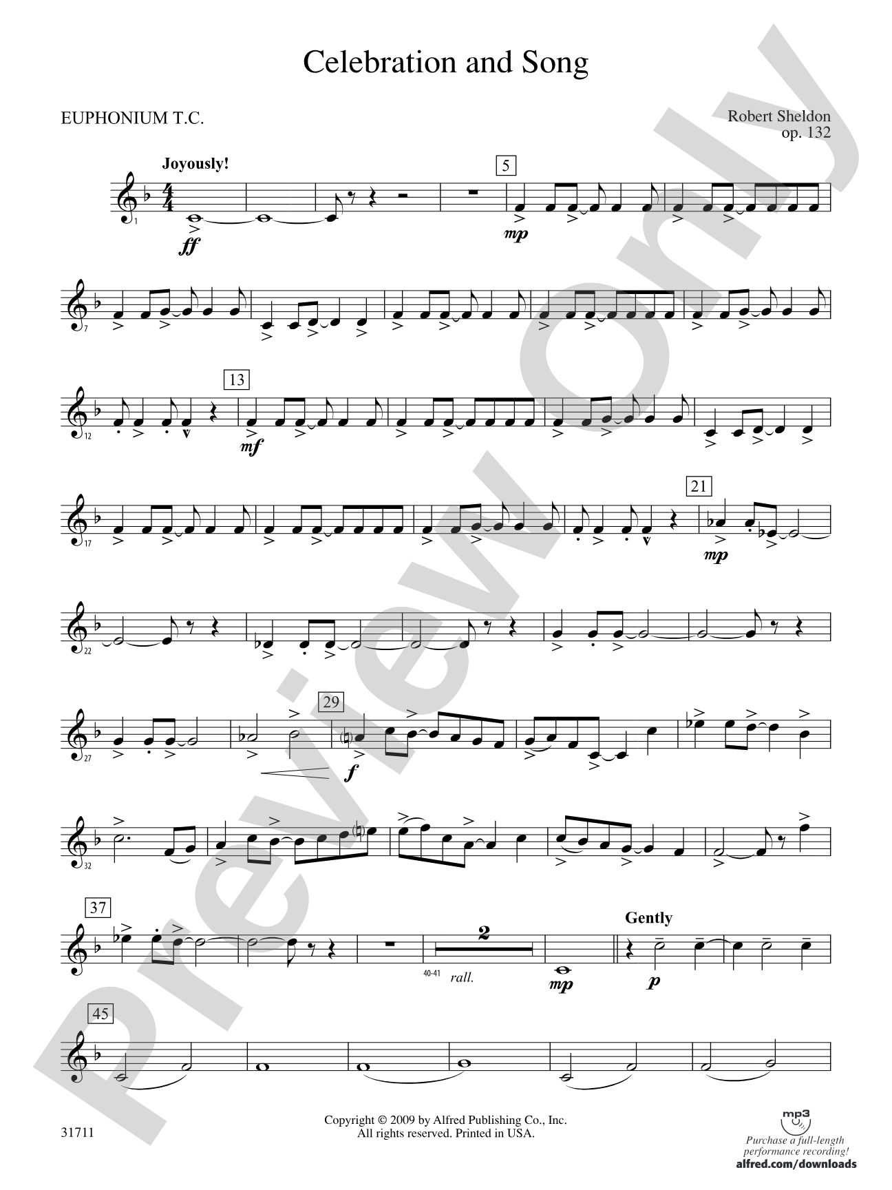 Celebration and Song: (wp) Baritone T.C.