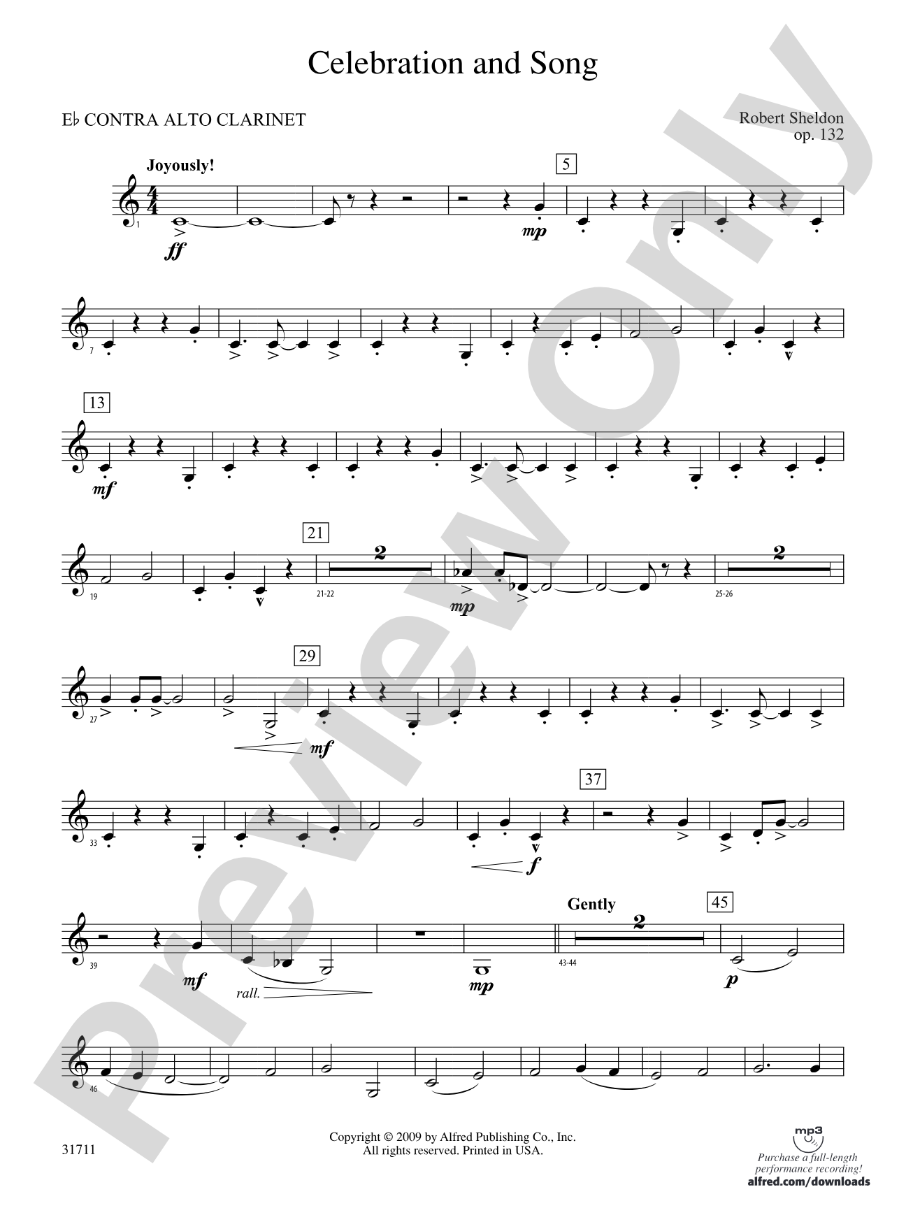Celebration and Song: (wp) E-flat Contrabass Clarinet