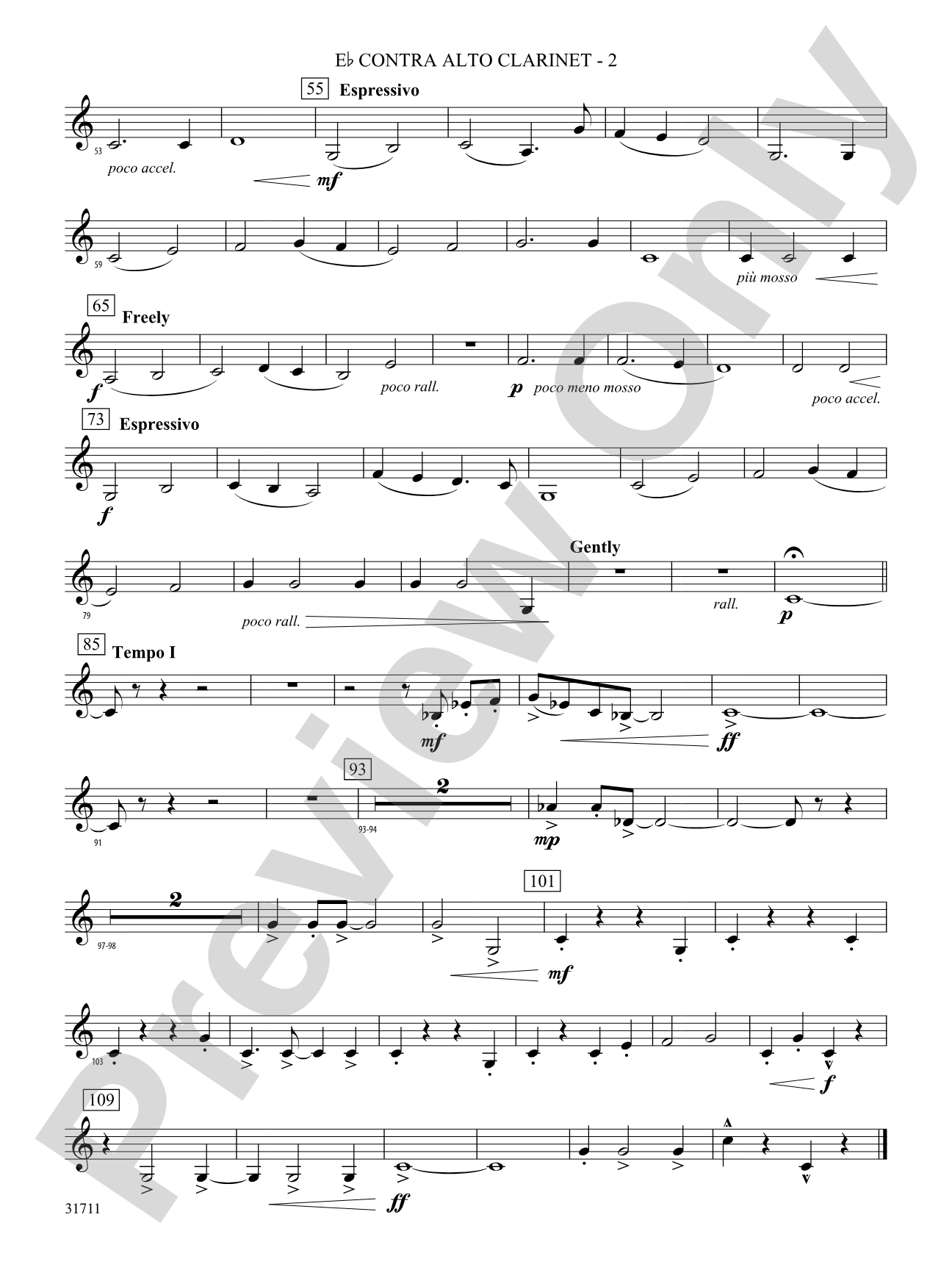 Celebration and Song: (wp) E-flat Contrabass Clarinet