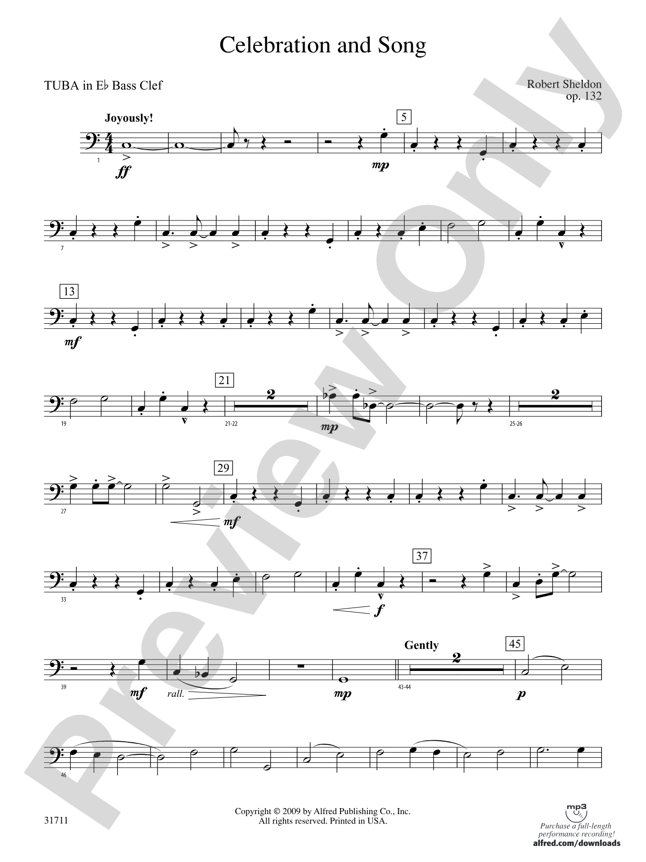 Celebration and Song: (wp) E-flat Tuba B.C.