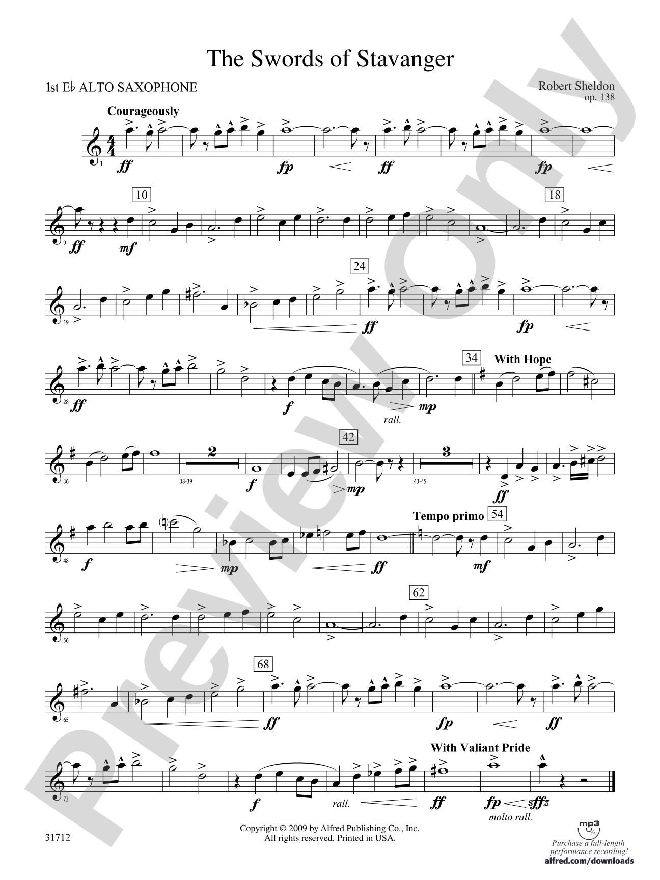 The Swords of Stavanger: E-flat Alto Saxophone