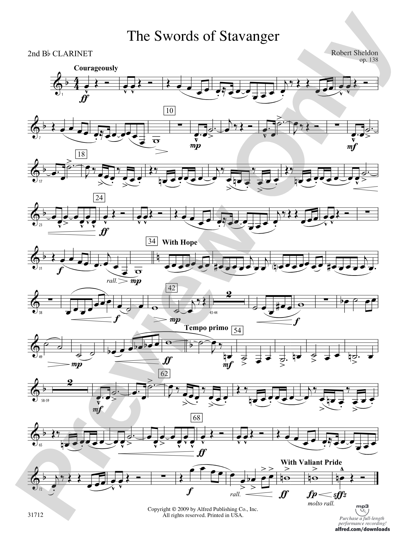 The Swords of Stavanger: 2nd B-flat Clarinet