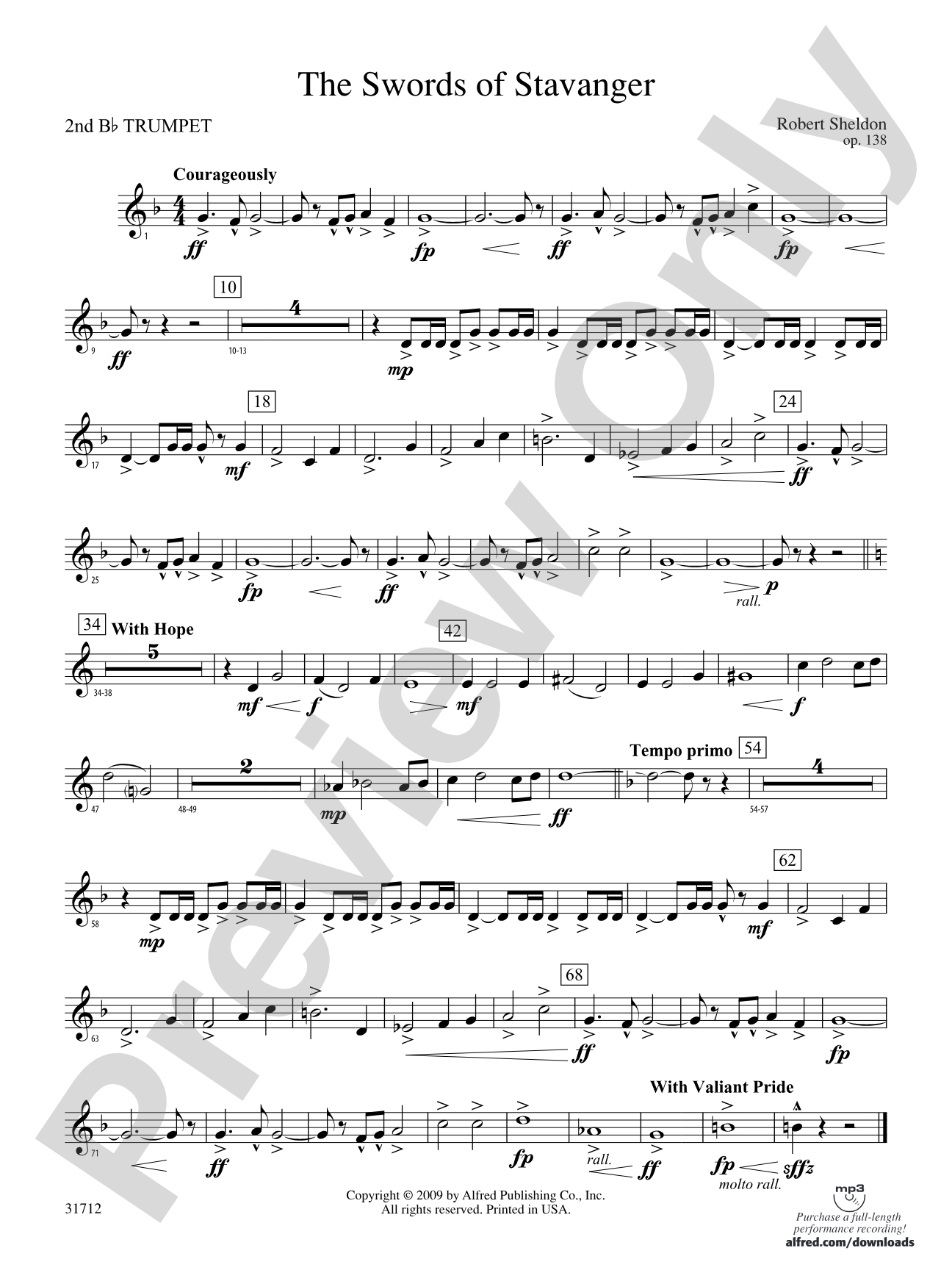 The Swords of Stavanger: 2nd B-flat Trumpet