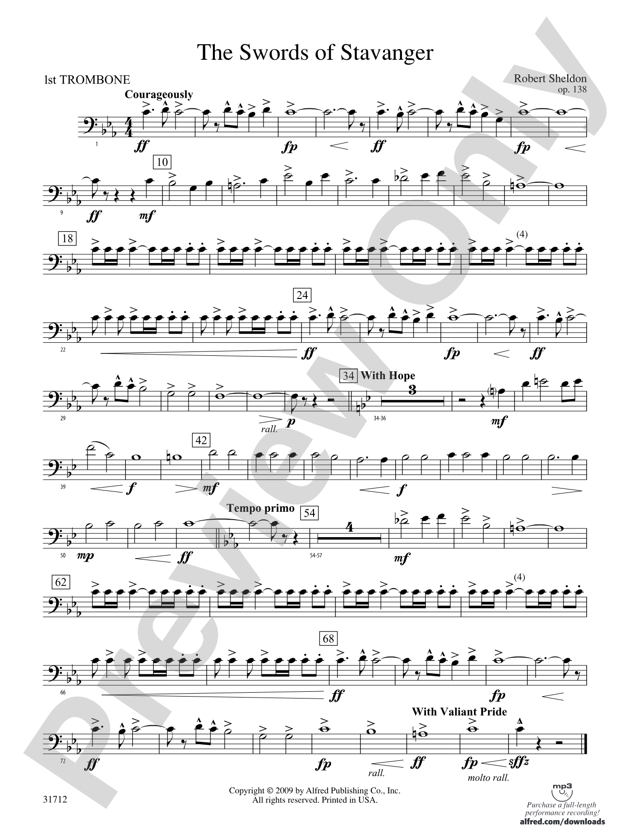 The Swords of Stavanger: 1st Trombone